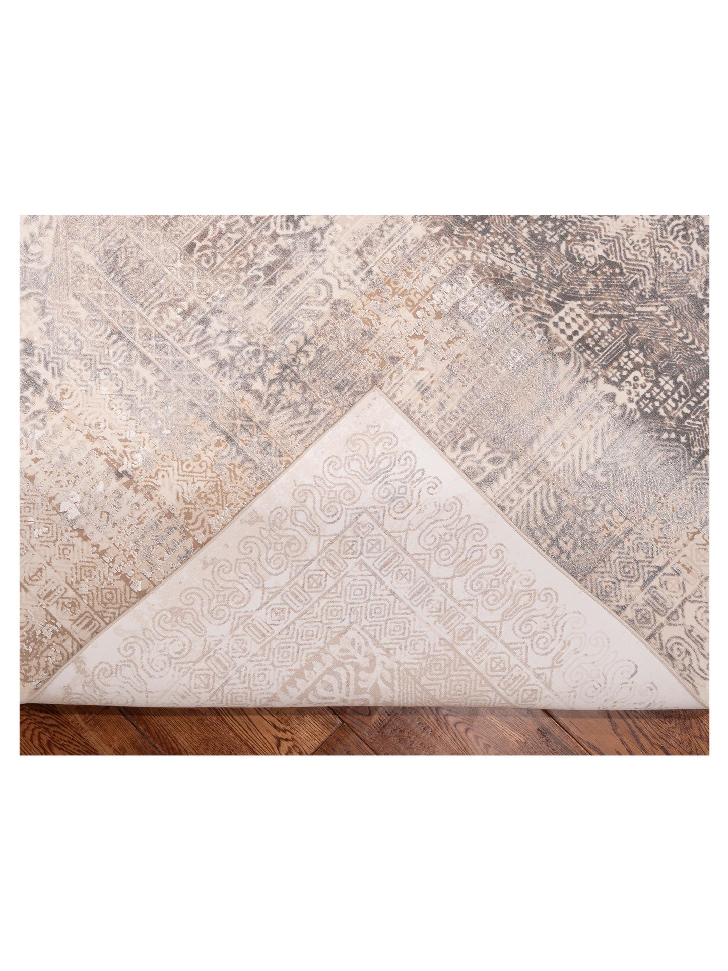 Calvera Beige Brown 8x10 Machine Made Rug