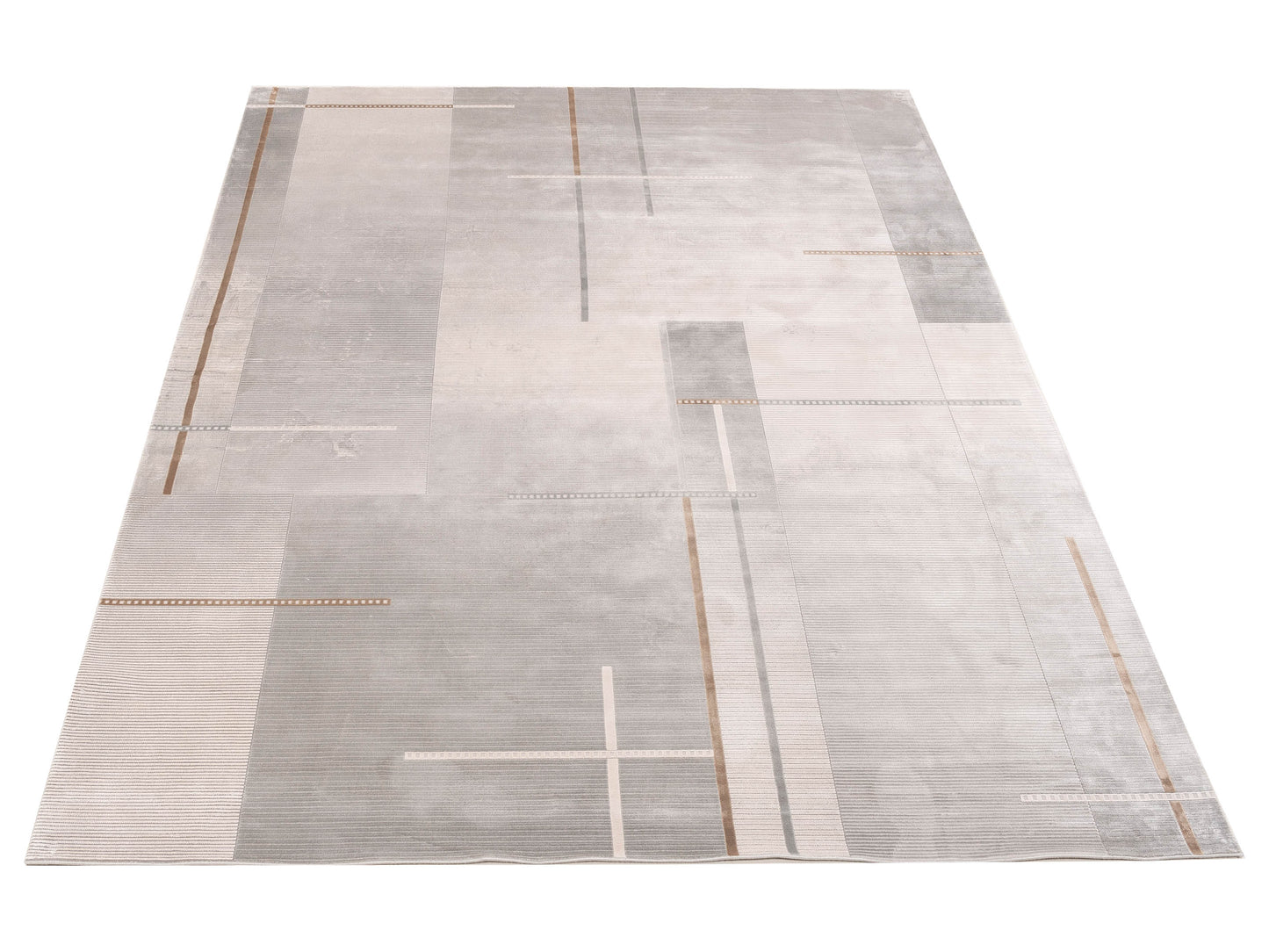 Calvera Beige Silver 8x10 Machine Made Rug