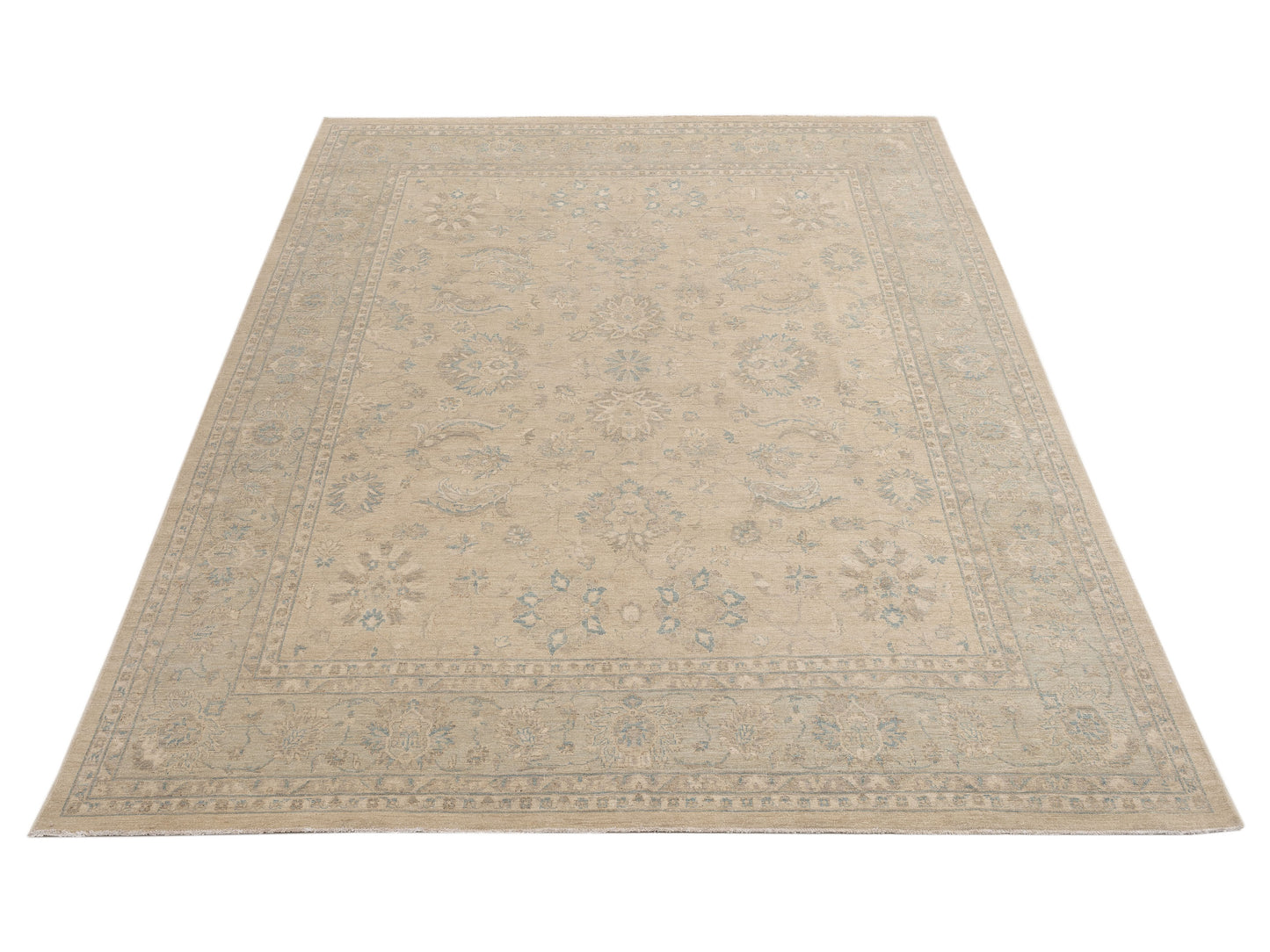Lailora Beige Mint 9x11.6 Hand Knotted Rug