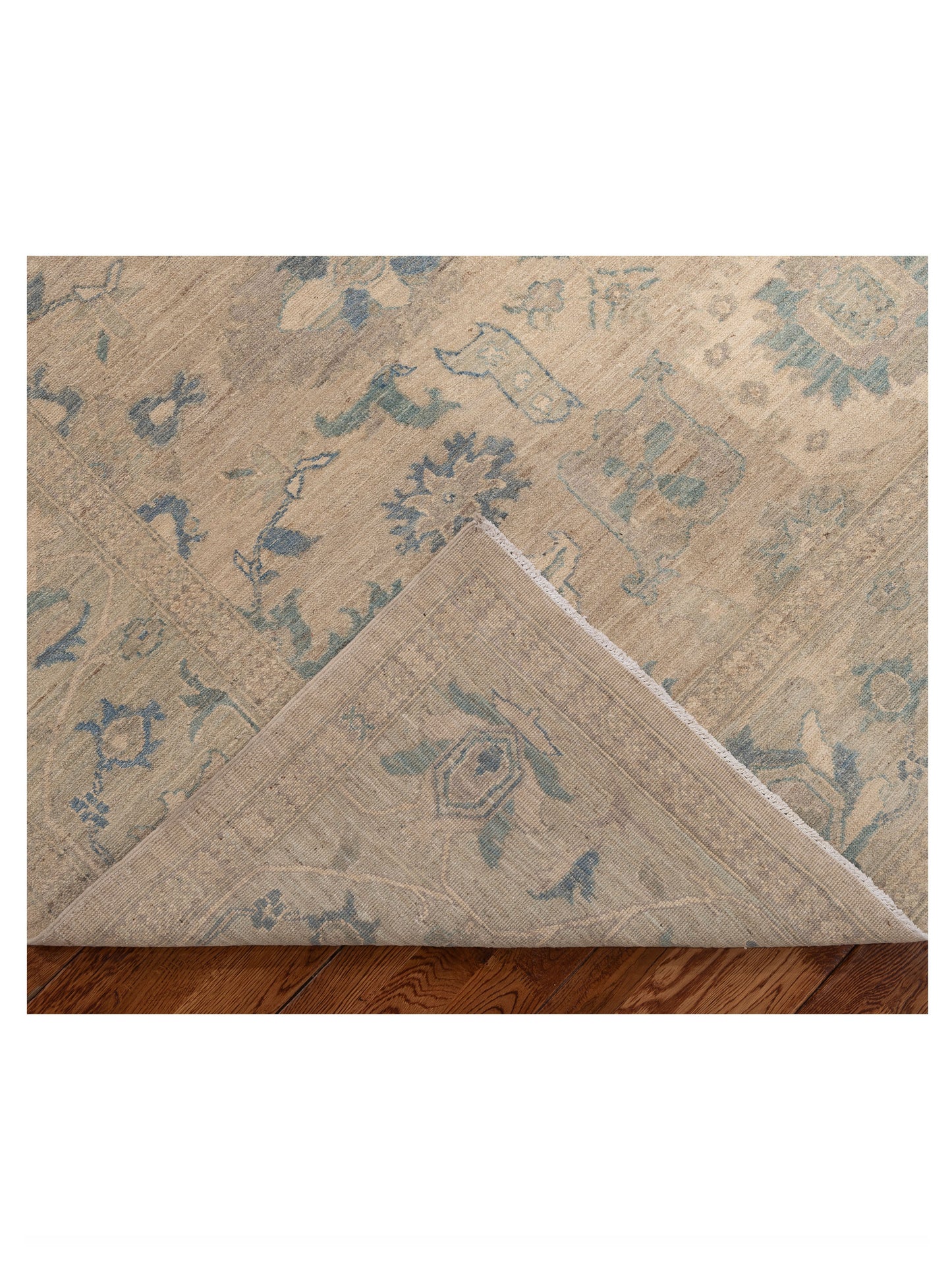 Lailora Light Gray Mint 8.4x10 Hand Knotted Rug