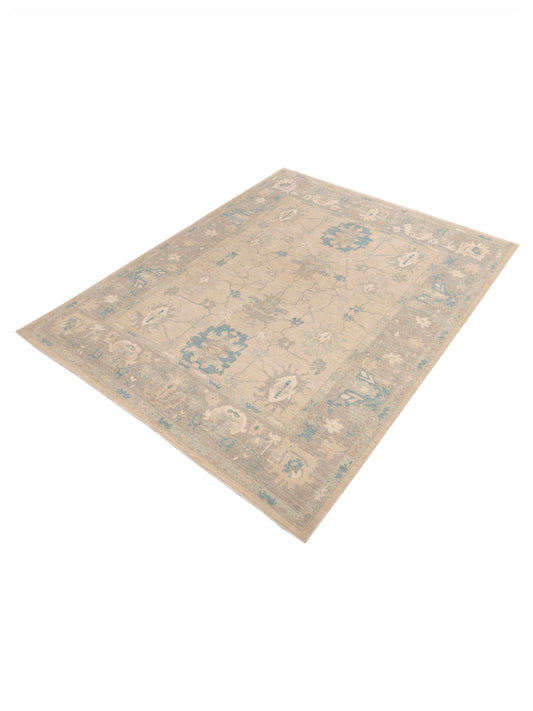 Lailora Ivory Gray 8.11x11.3 Hand Knotted Rug