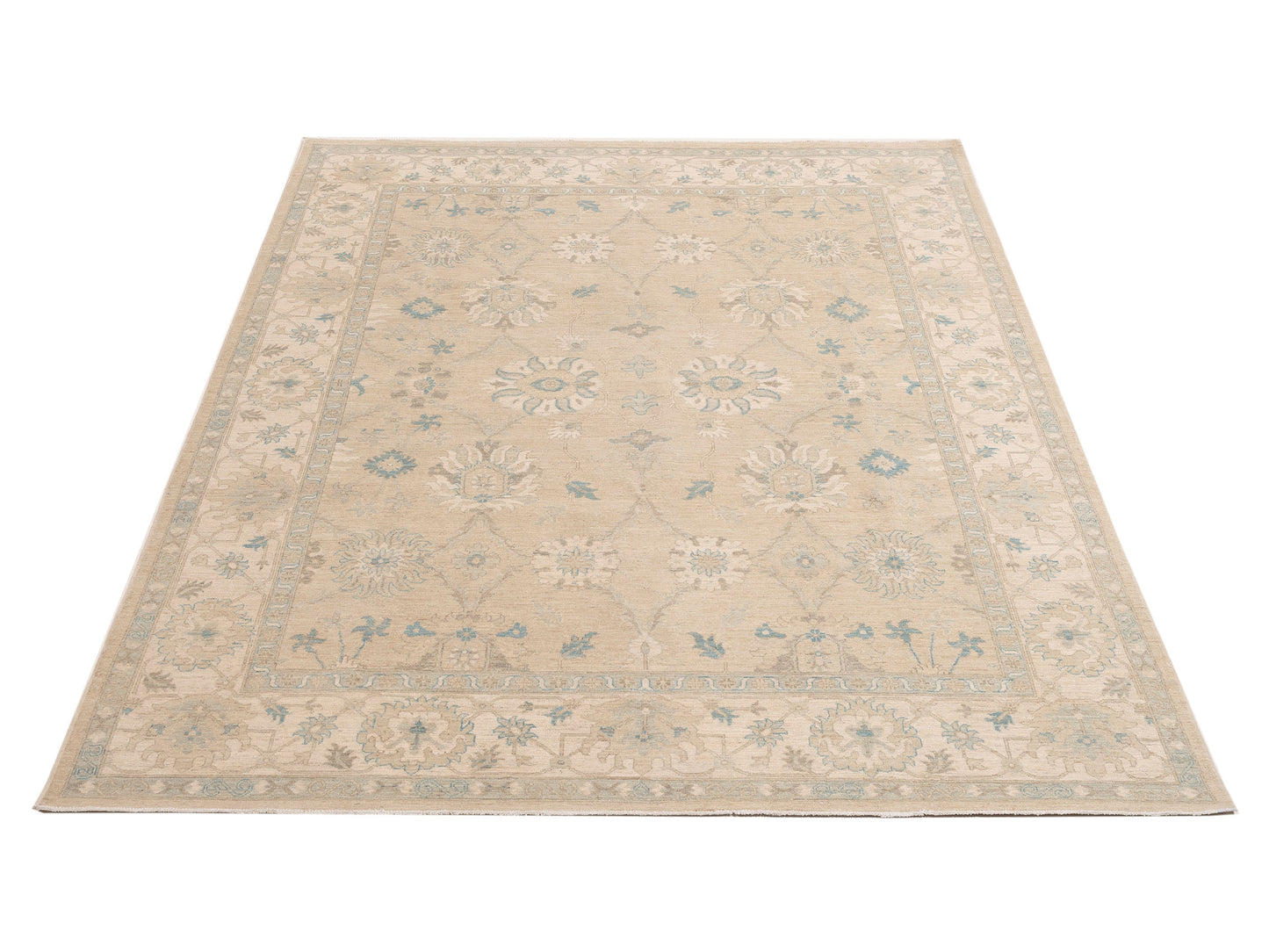 Lailora Beige Ivory 8.3x10 Hand Knotted Rug