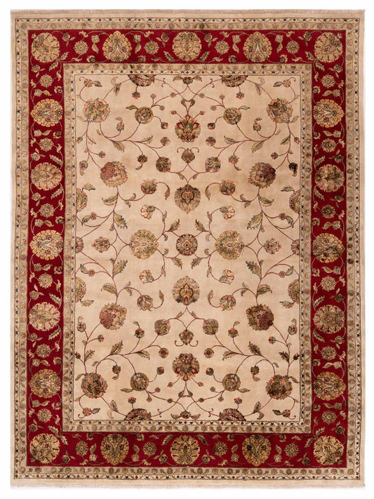 Rajpur Imperial Silk  Ivory Red Traditional