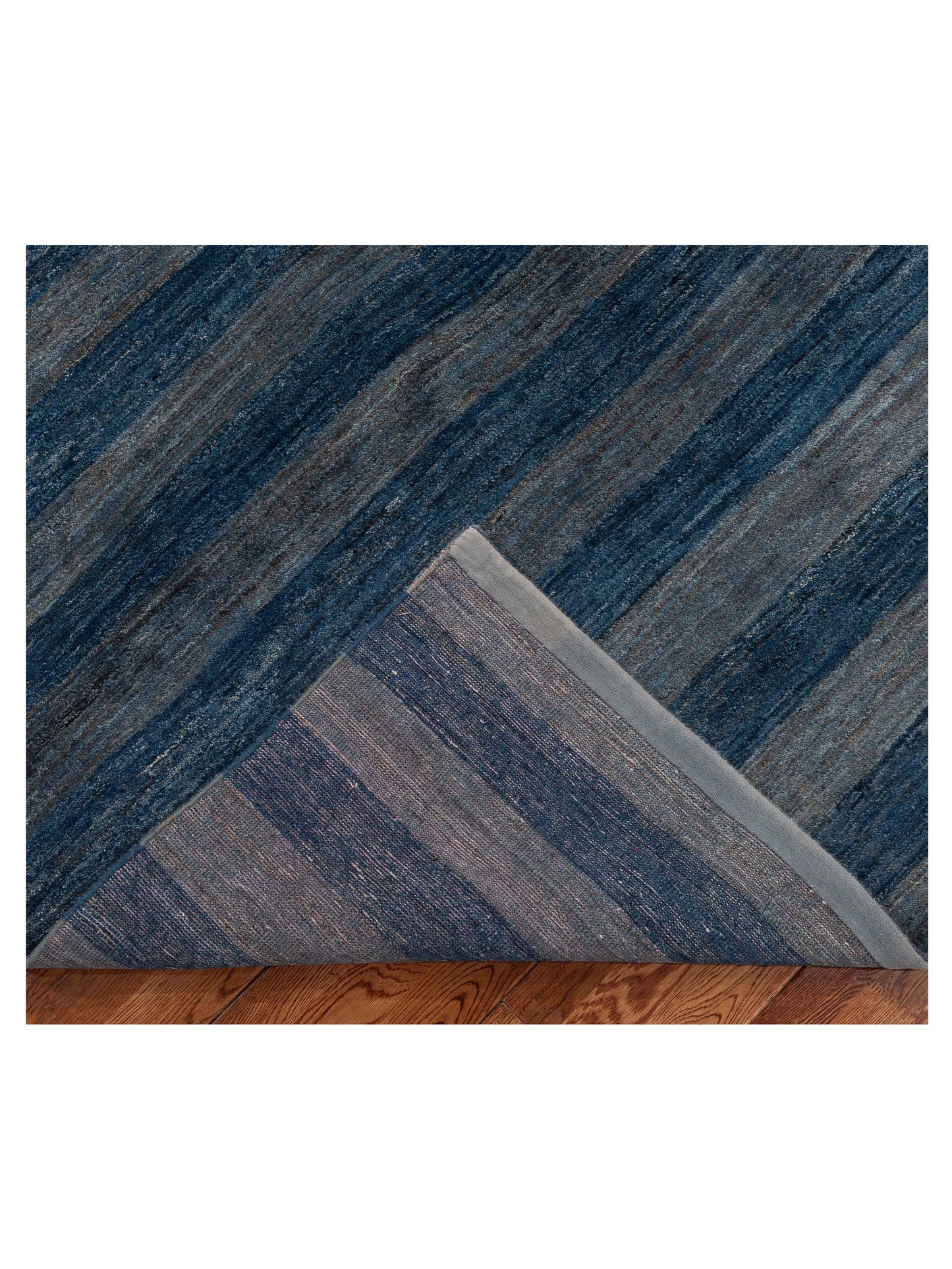 Tenzari Blue Blue 7.11x10.1 Hand Knotted Rug