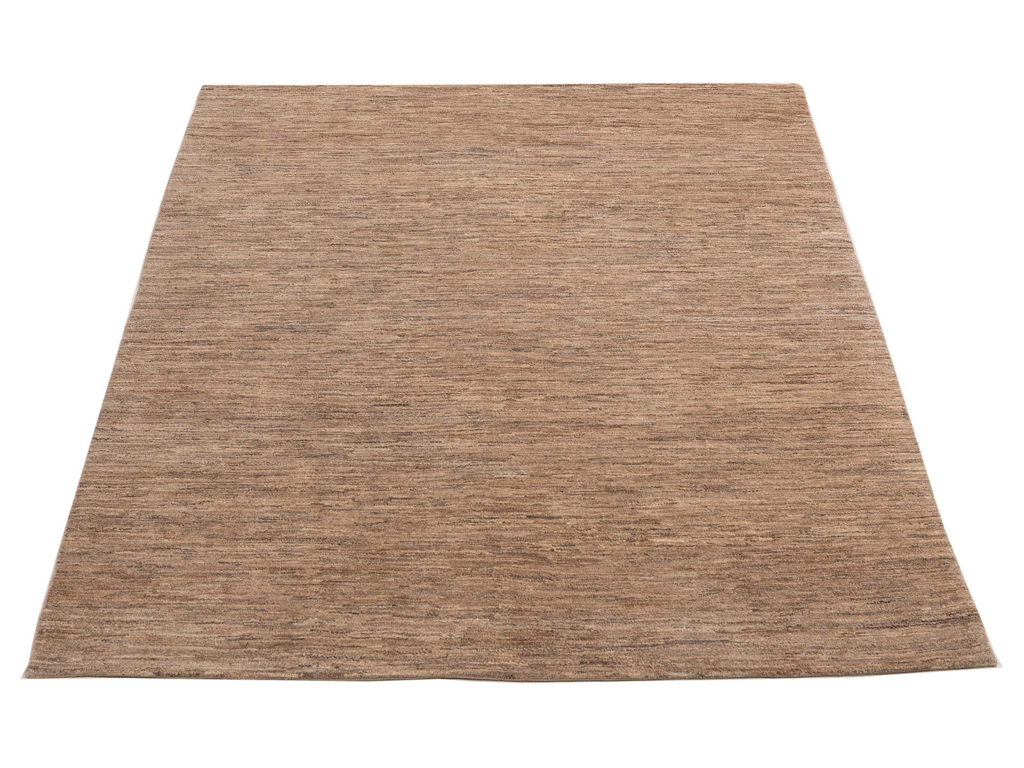 Tenzari Brown Brown 6.5x8.4 Hand Knotted Rug