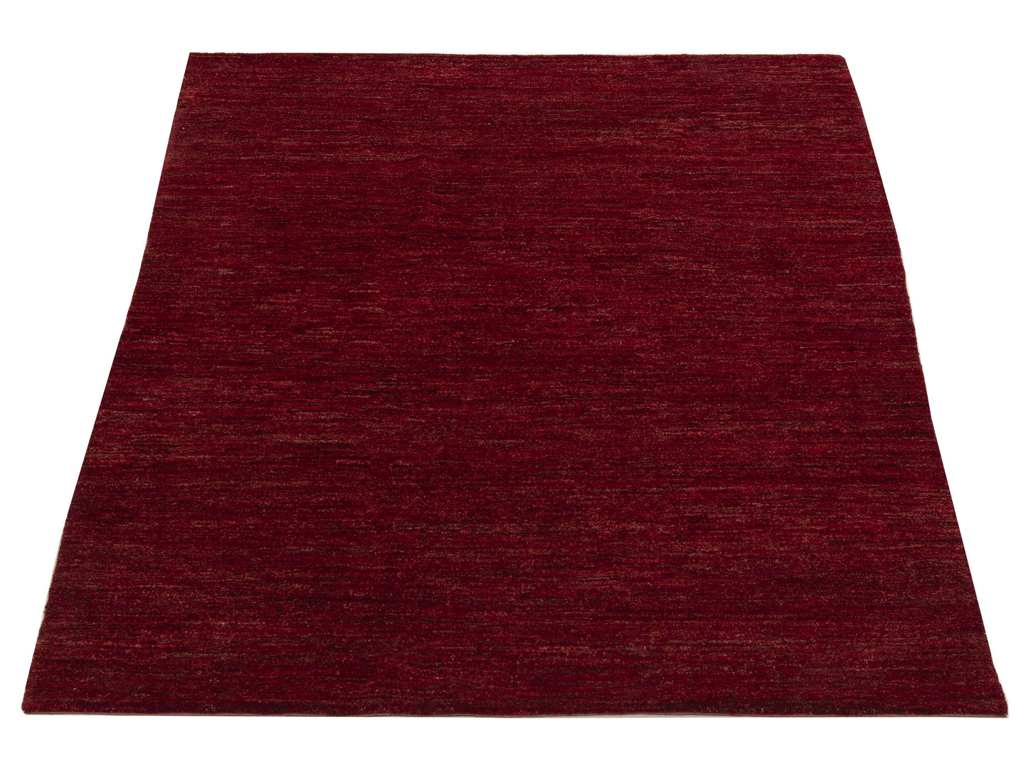 Tenzari Red Red 5x6.9 Hand Knotted Rug