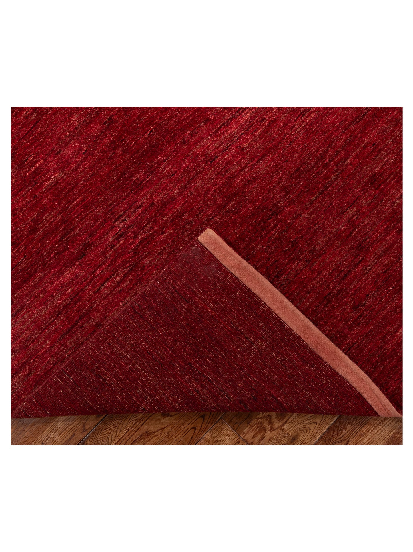 Tenzari Red Red 5x6.9 Hand Knotted Rug