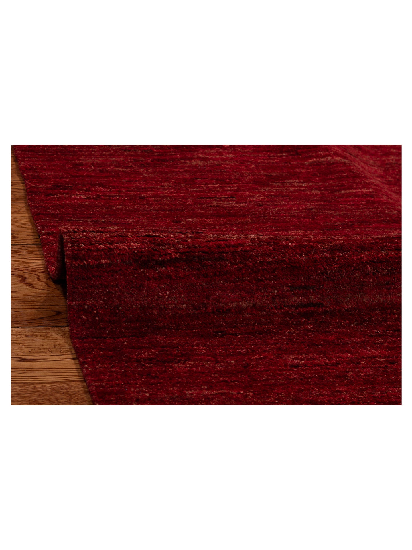 Tenzari Red Red 5x6.9 Hand Knotted Rug