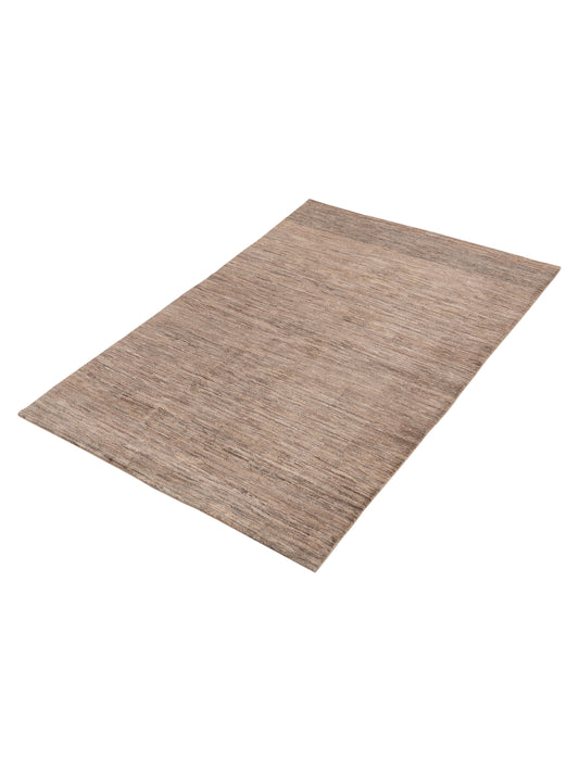 Tenzari Brown Brown 5.4x8 Hand Knotted Rug