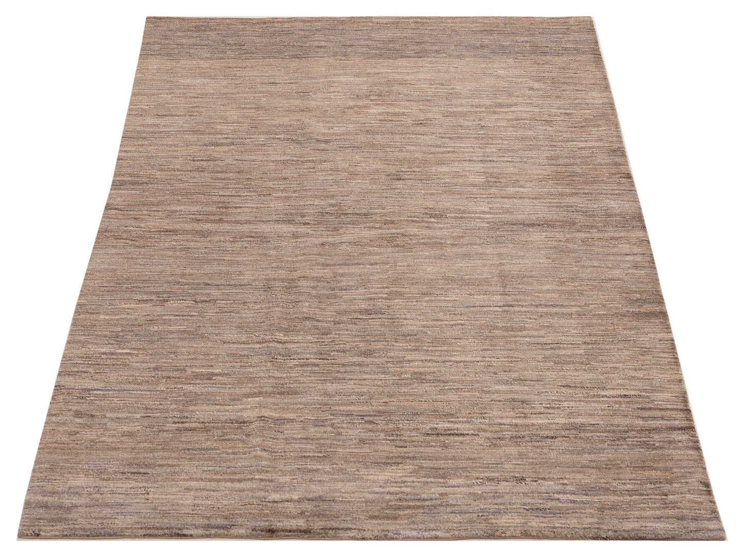 Tenzari Brown Brown 5.4x8 Hand Knotted Rug