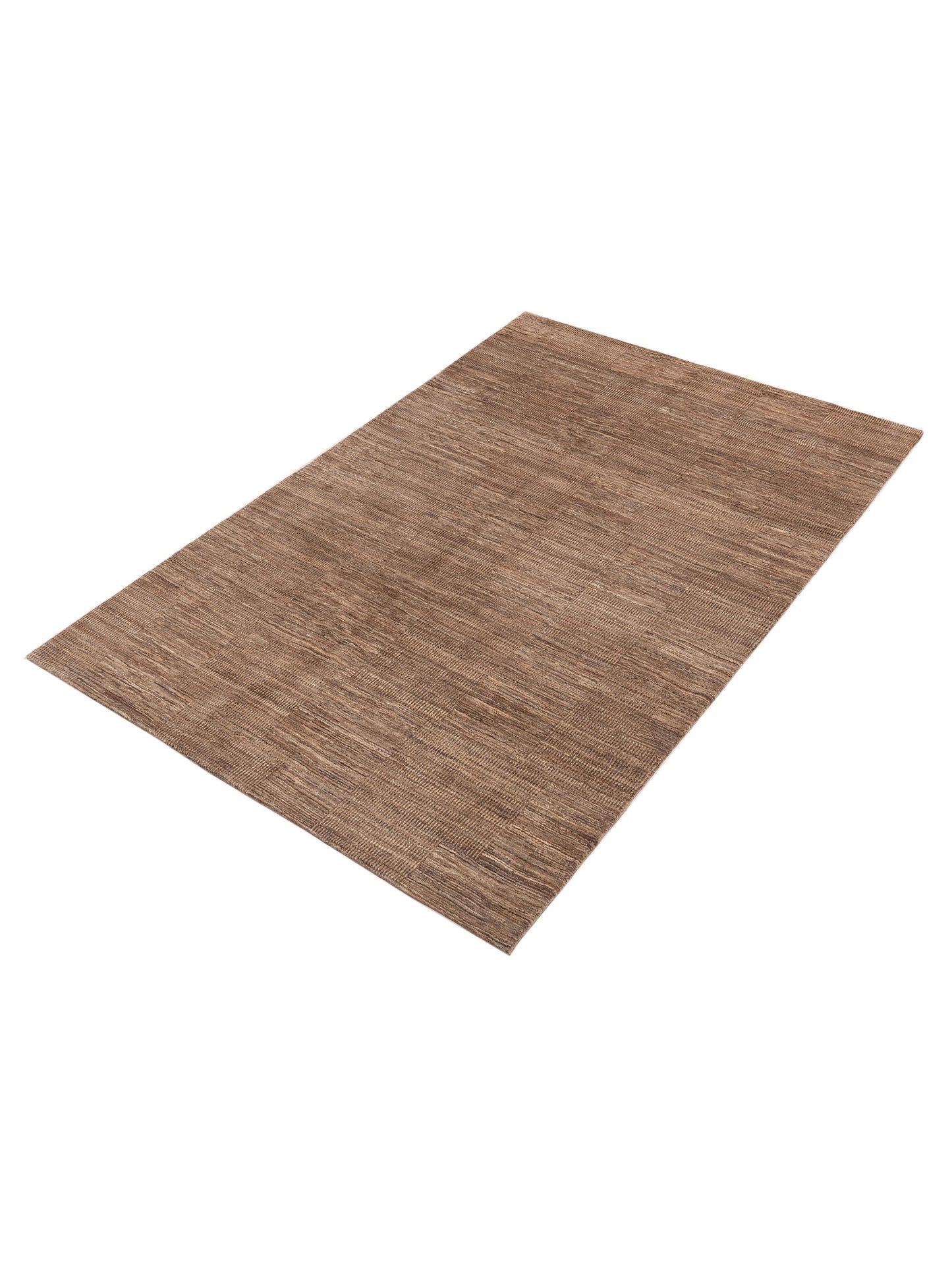 Tenzari Brown Brown 5.10x8.11 Hand Knotted Rug