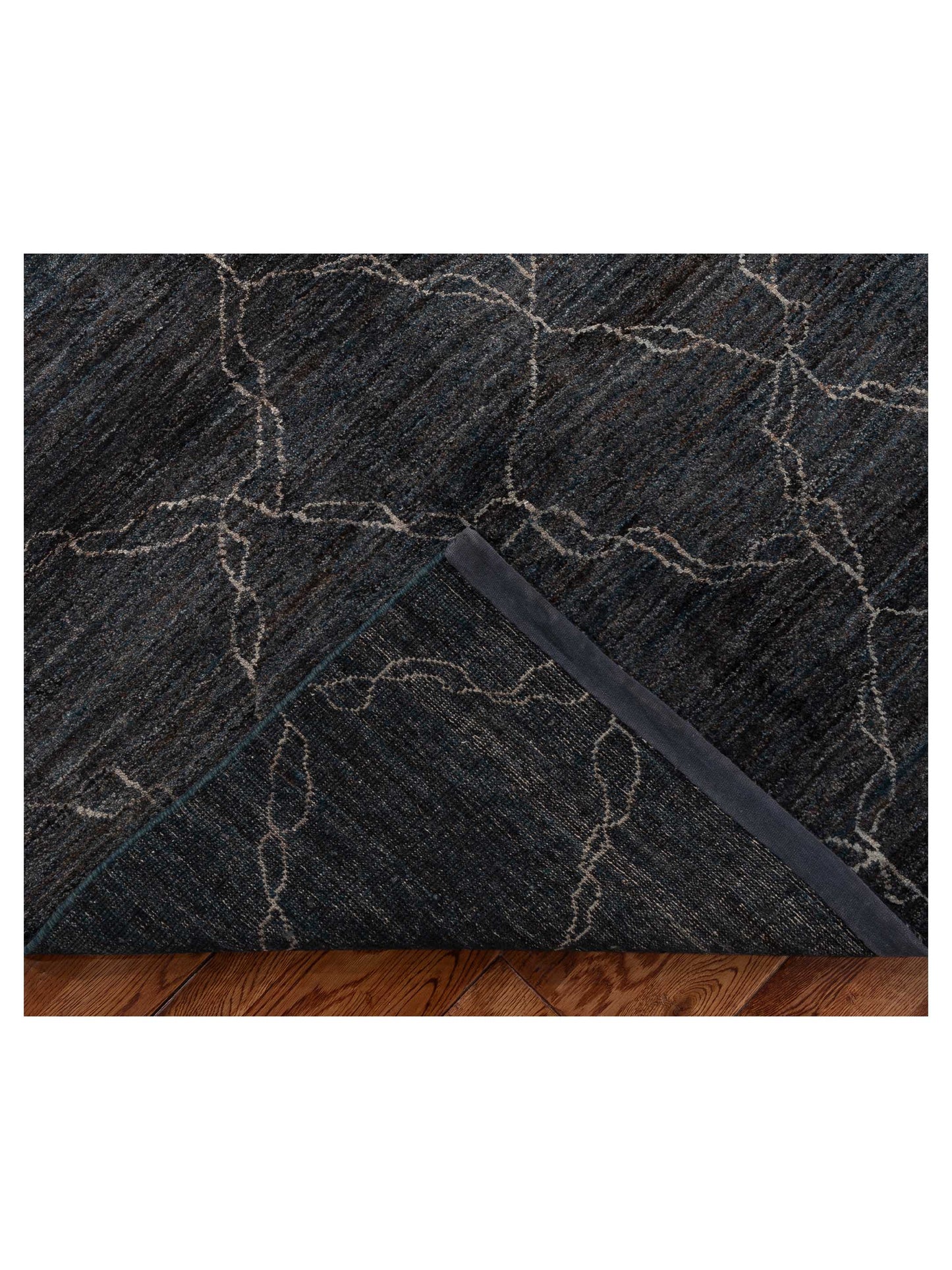 Tenzari Blue Blue 5.3x8 Hand Knotted Rug