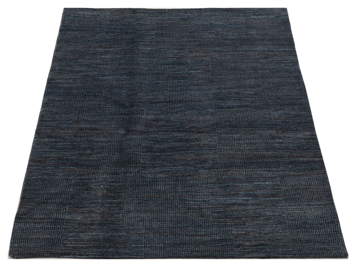 Tenzari Blue Blue 4.10x7 Hand Knotted Rug