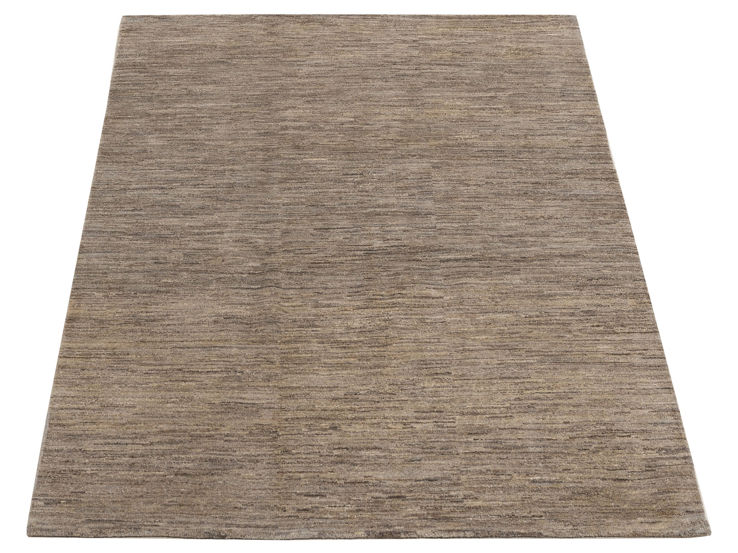 Tenzari Brown Beige 4.10x7.2 Hand Knotted Rug