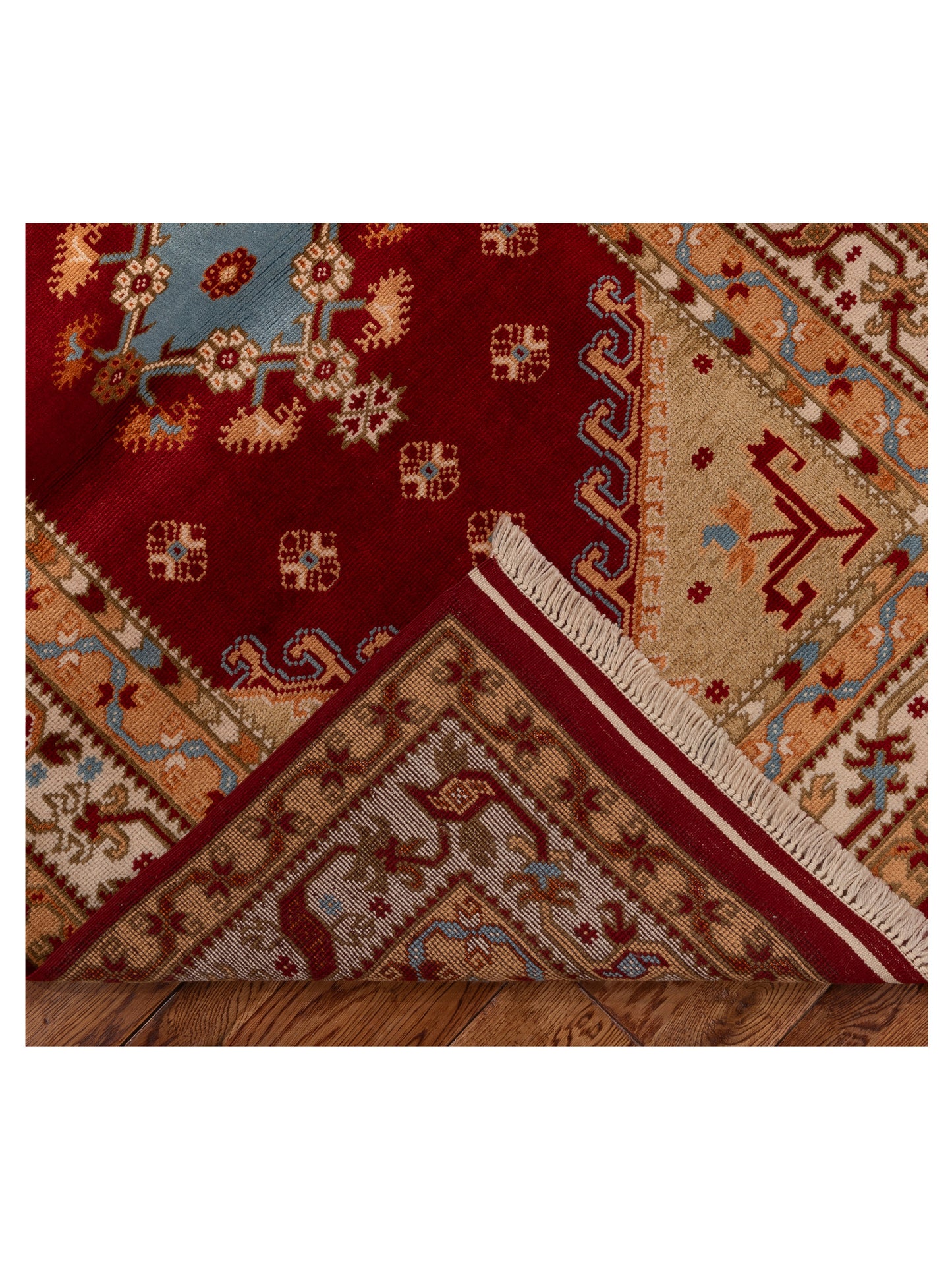 Shirvara Red Ivory 3.10x5.9 Hand Knotted Rug