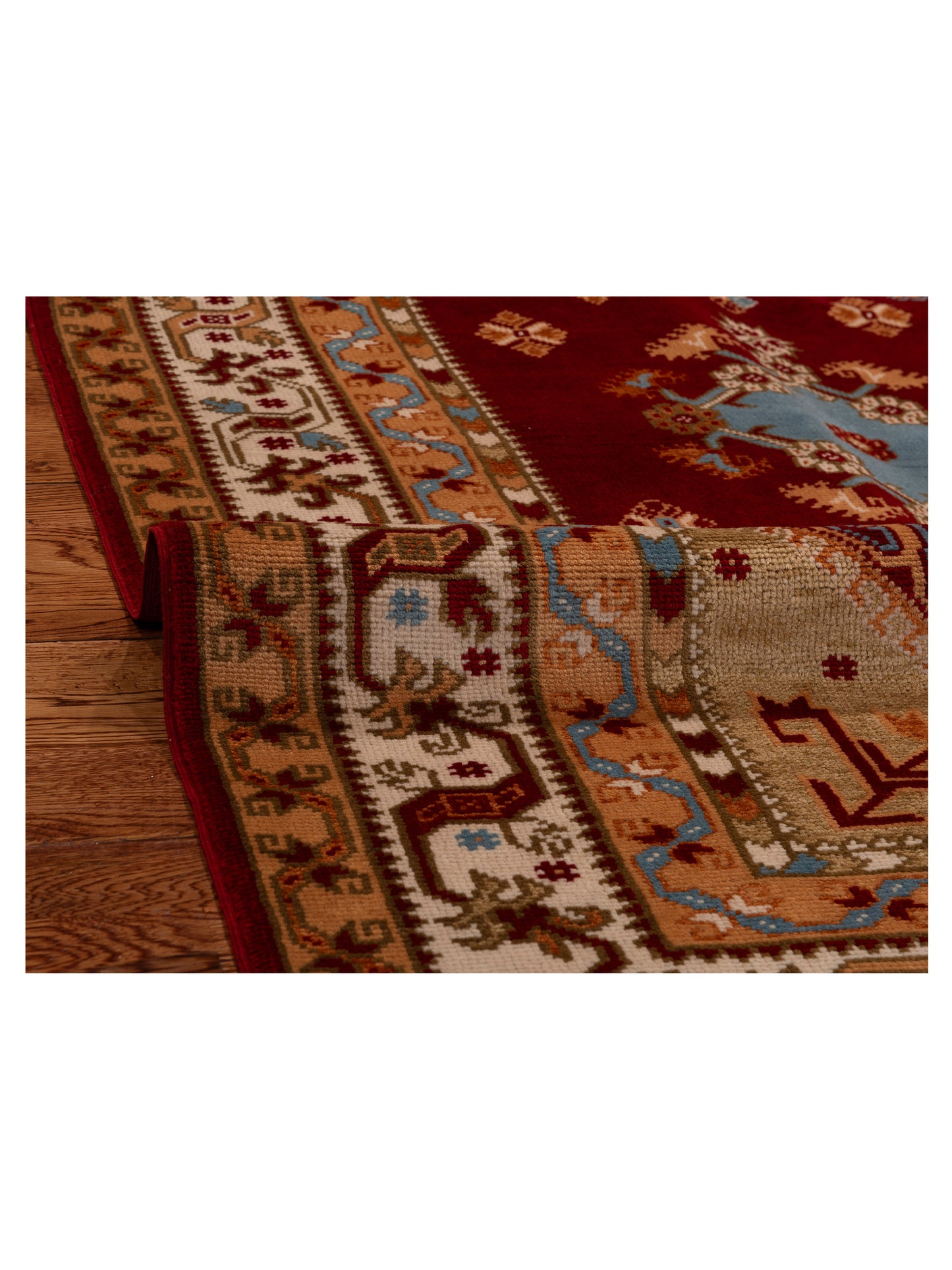 Shirvara Red Ivory 3.10x5.9 Hand Knotted Rug