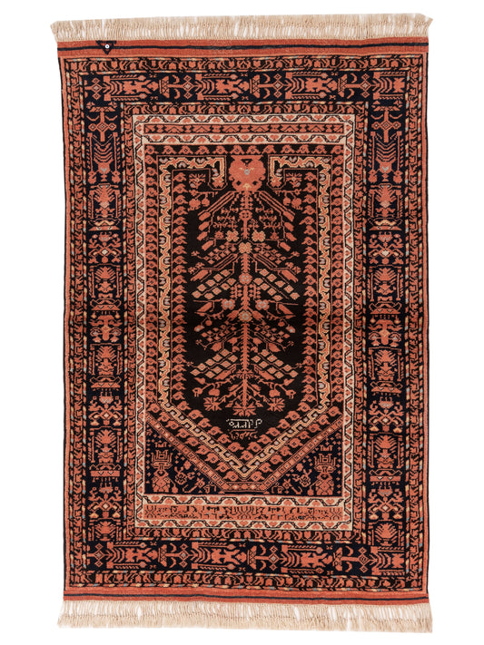 Pasha Turkish Shirwan  Black Orange Transitional