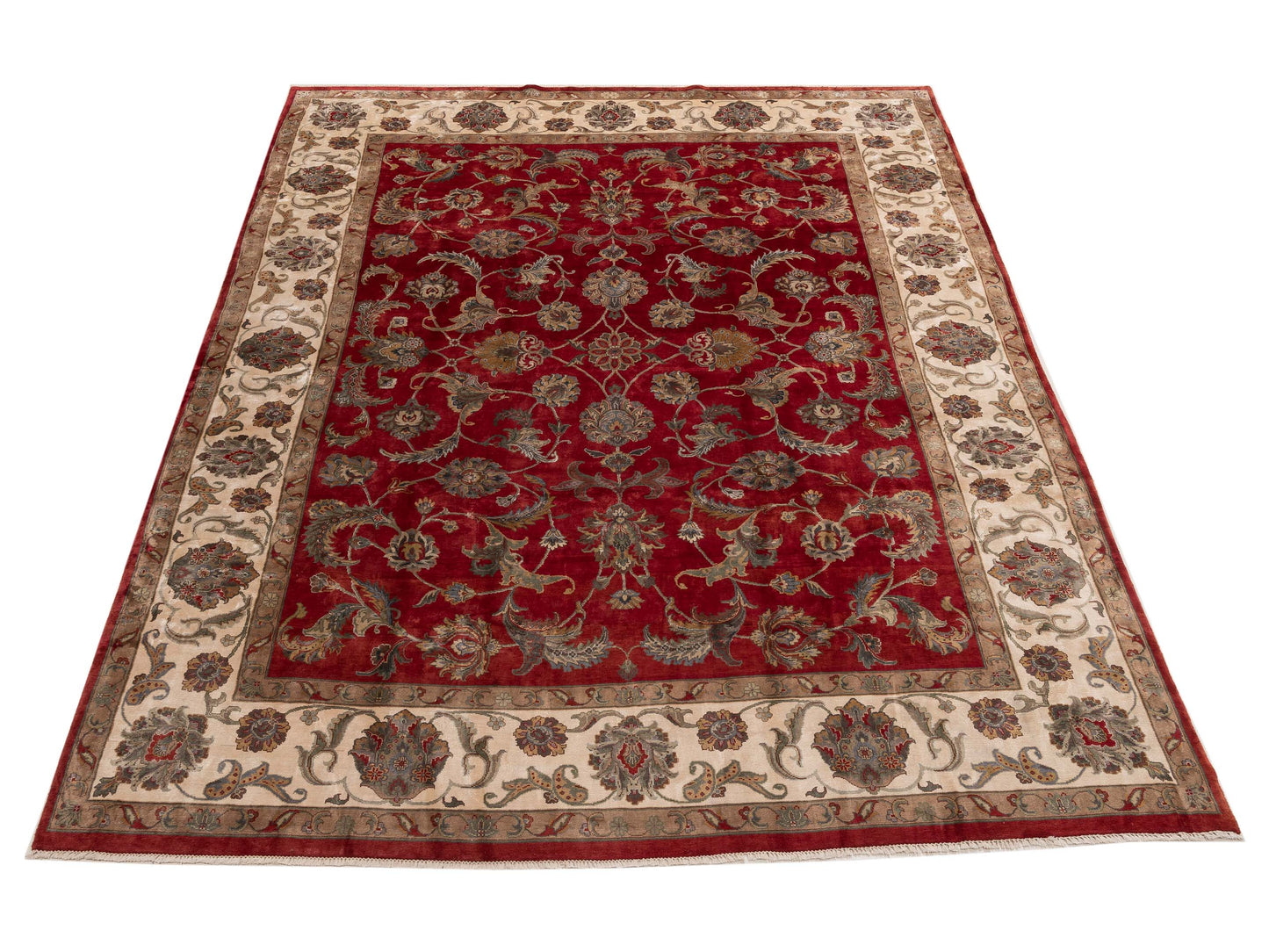Javira Red Ivory 8.10x12.4 Hand Knotted Rug