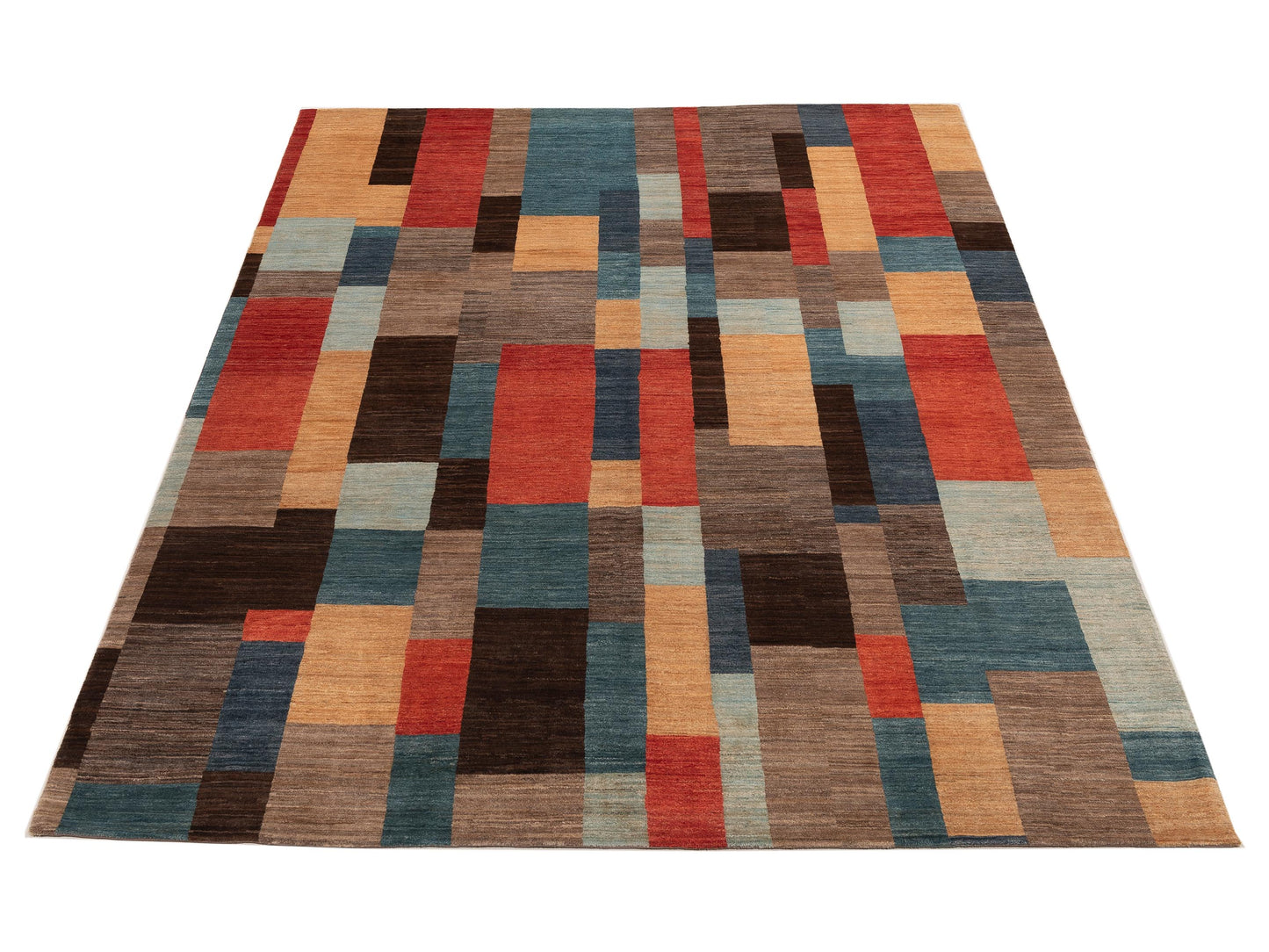 Tenzari Multi Multi 7.11x10.6 Hand Knotted Rug