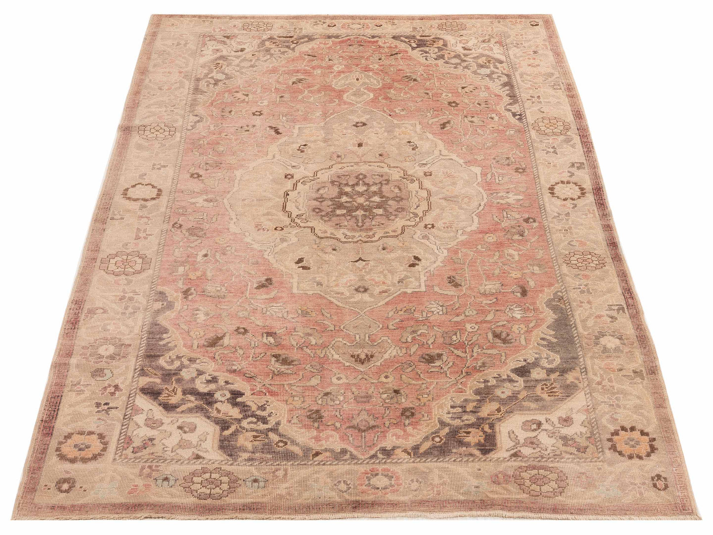 Nomadra Pink Beige 6x8.10 Hand Knotted Rug
