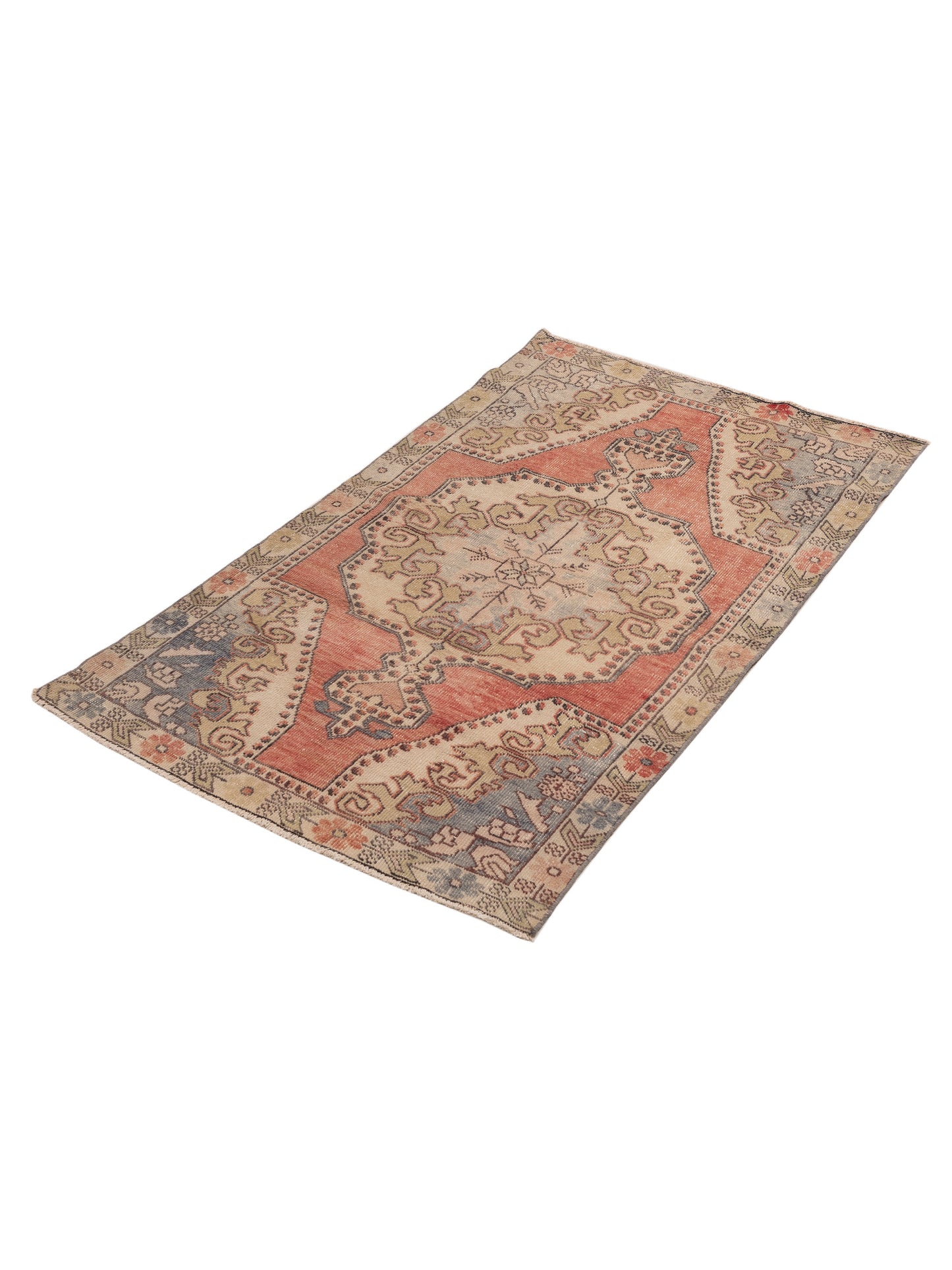 Nomadra Pink Beige 4.4x6.11 Hand Knotted Rug