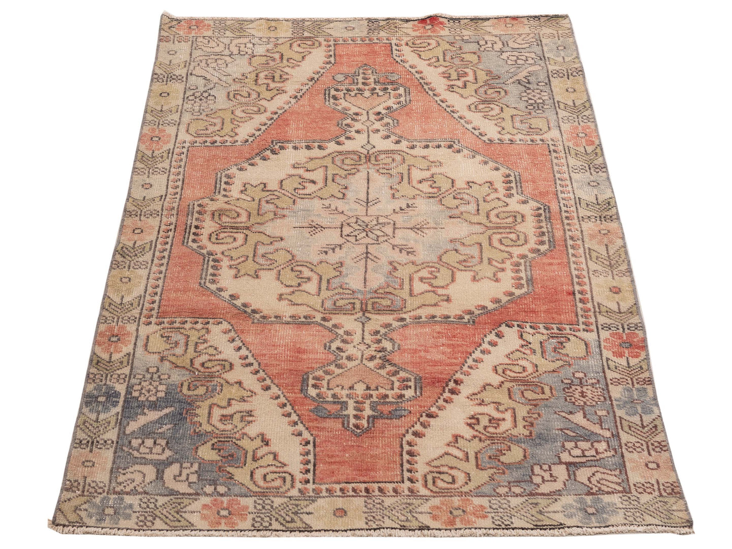 Nomadra Pink Beige 4.4x6.11 Hand Knotted Rug