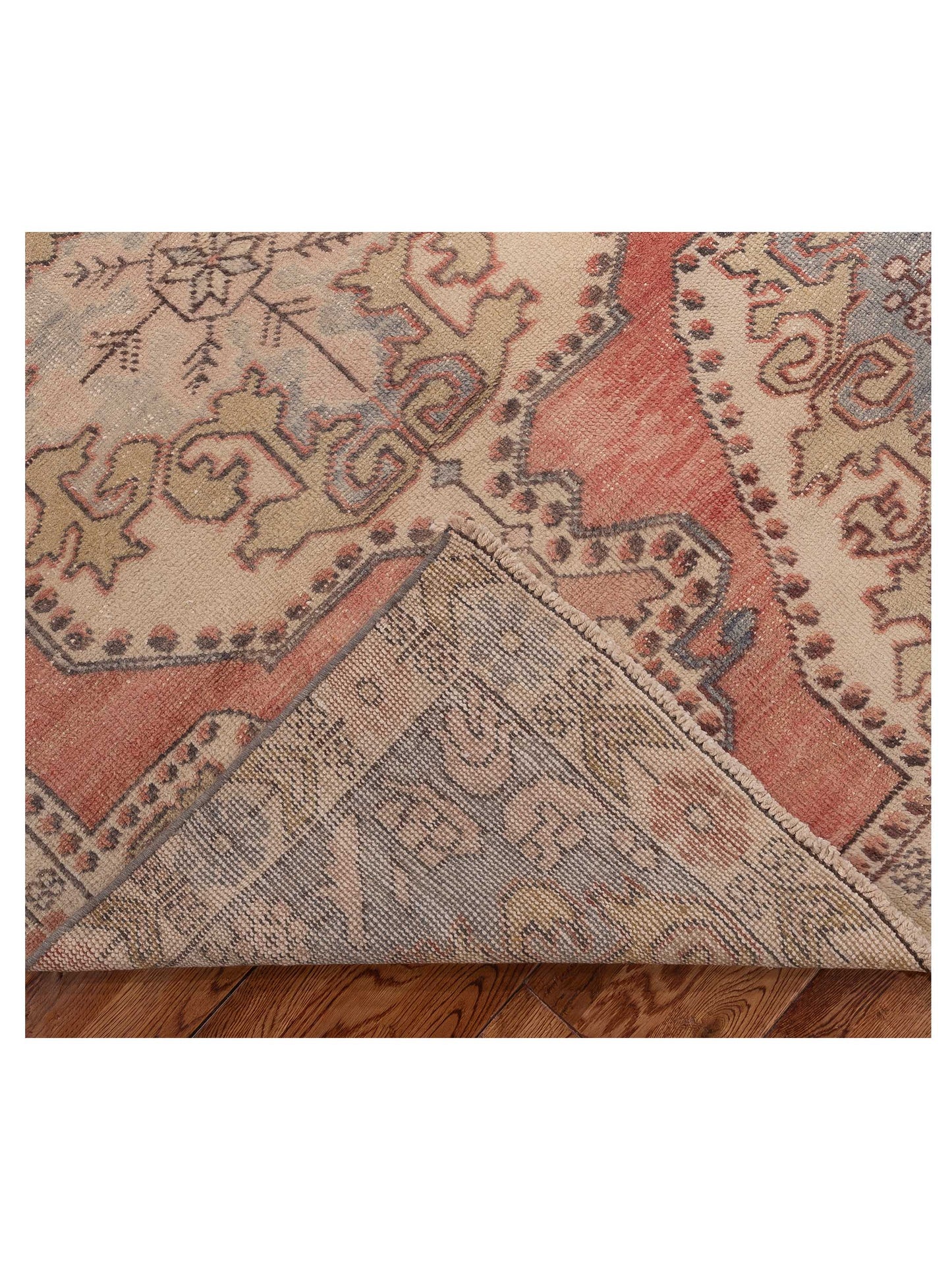Nomadra Pink Beige 4.4x6.11 Hand Knotted Rug