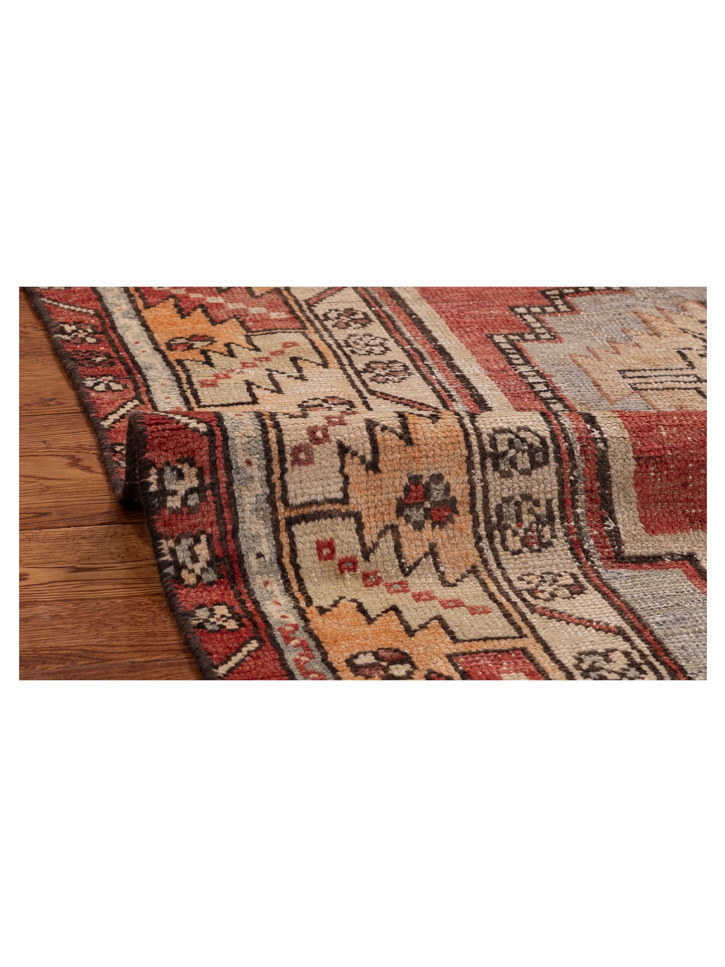 Nomadra Red Beige 3.8x7.9 Hand Knotted Rug