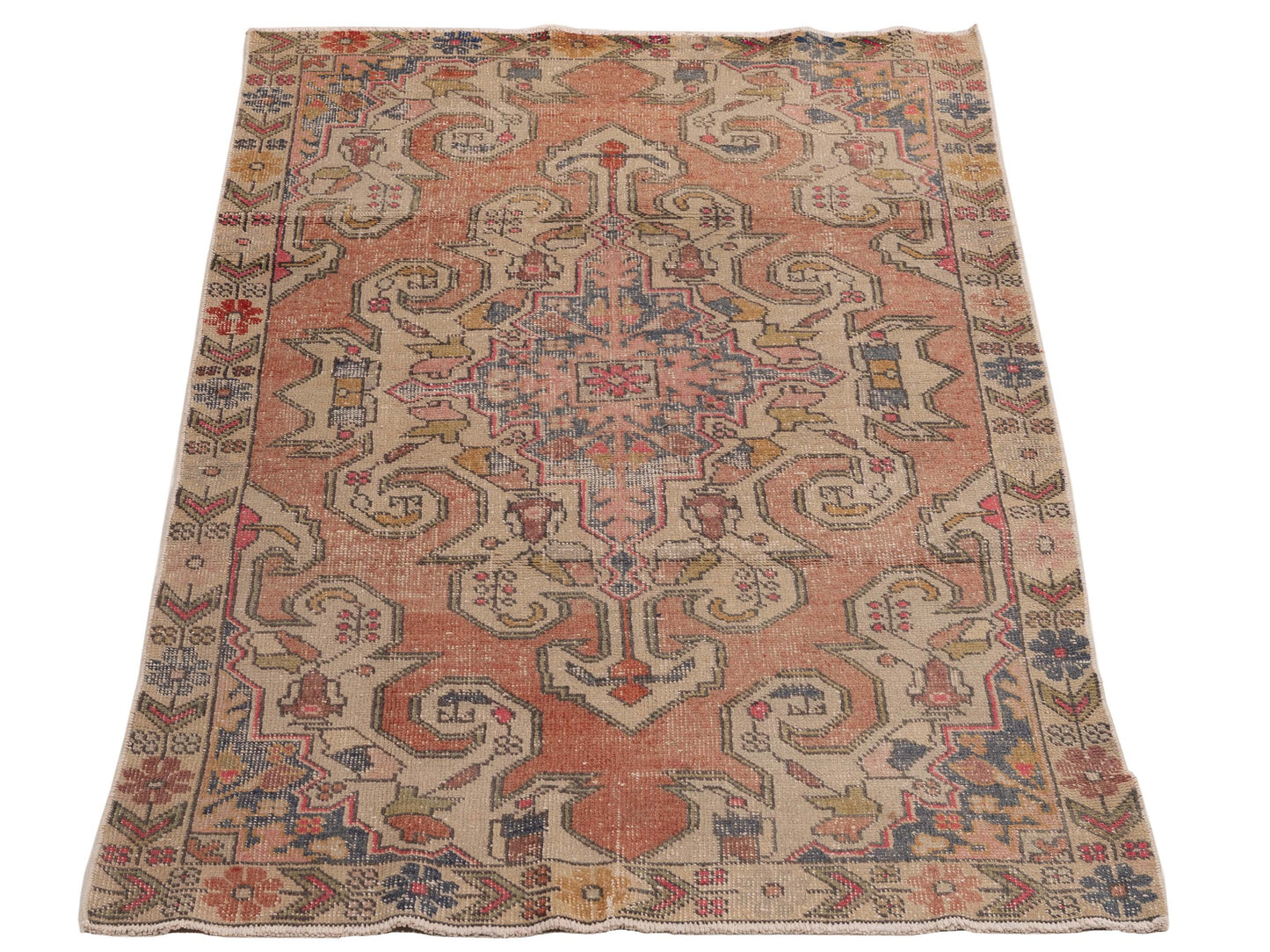Nomadra Rust Beige 4.5x7 Hand Knotted Rug