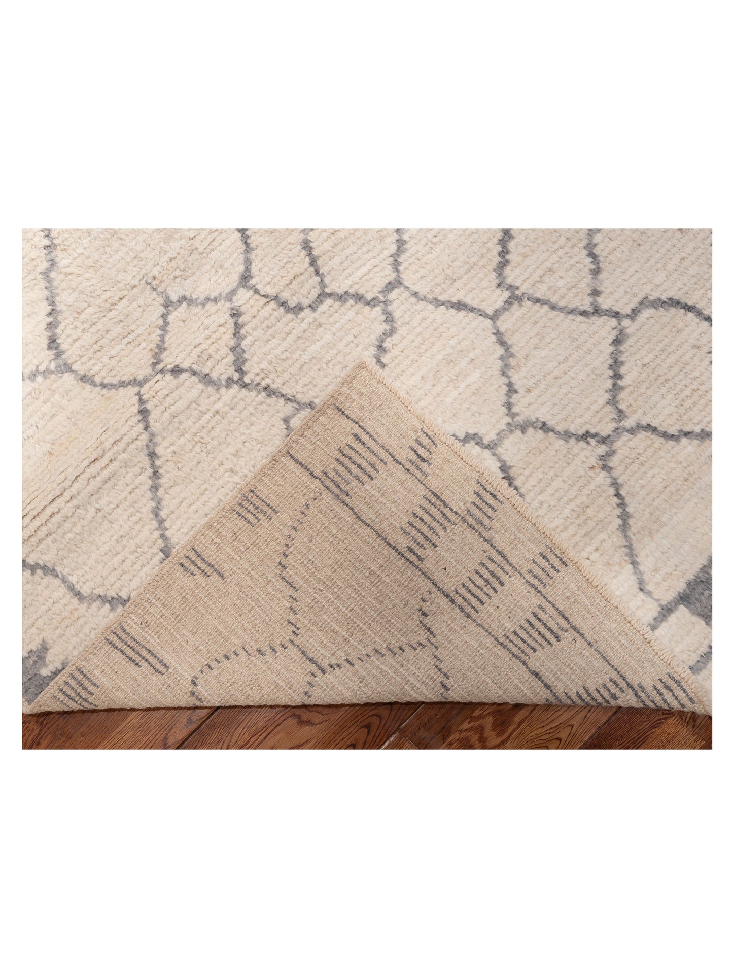 Baskra Ivory 12.3x15.6 Hand Knotted Rug