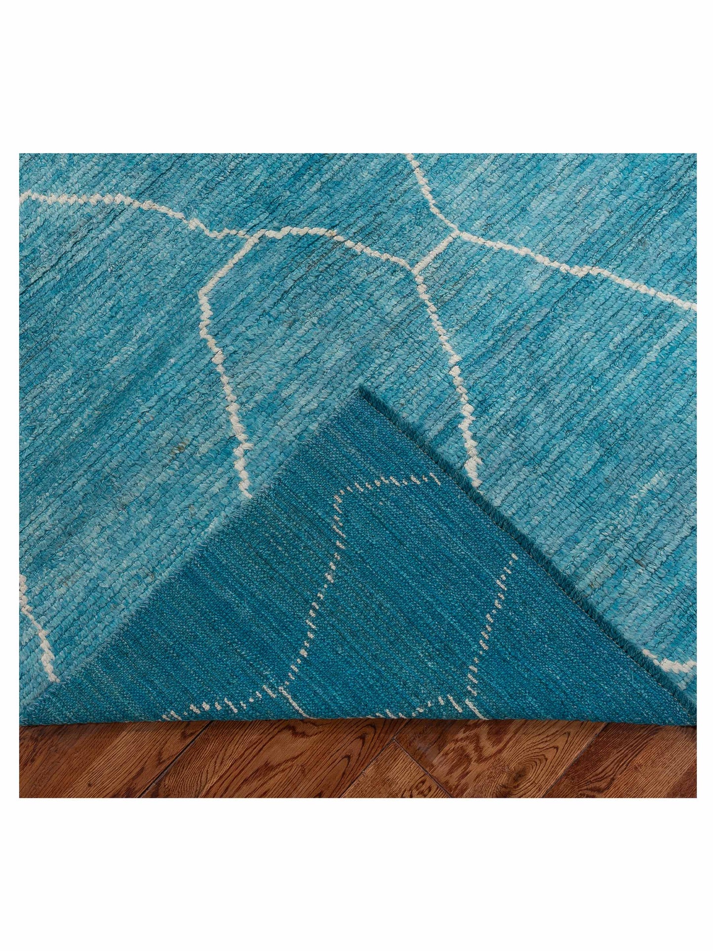 Baskra Turquoise 5.8x8 Hand Knotted Rug