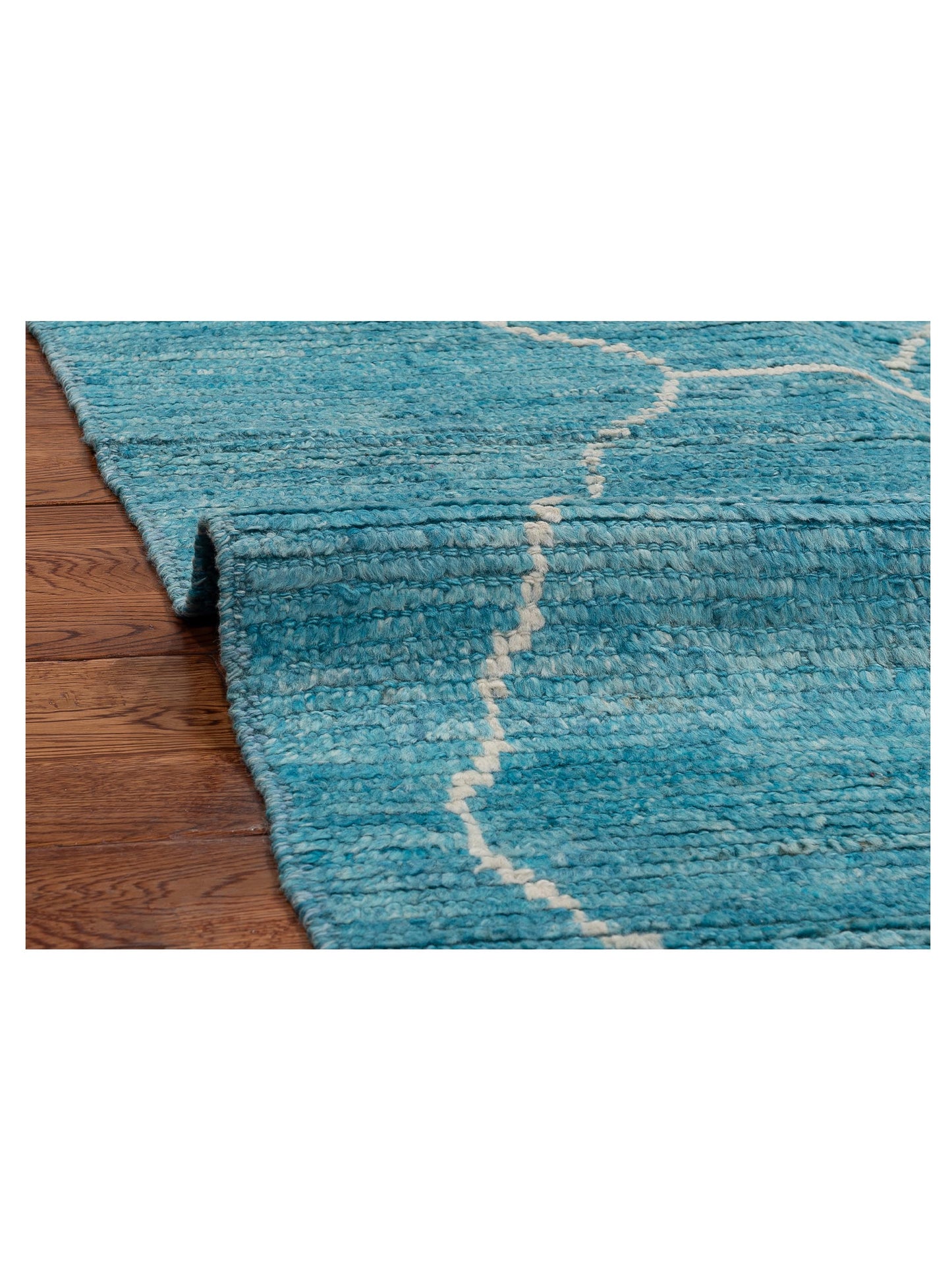 Baskra Turquoise 5.8x8 Hand Knotted Rug