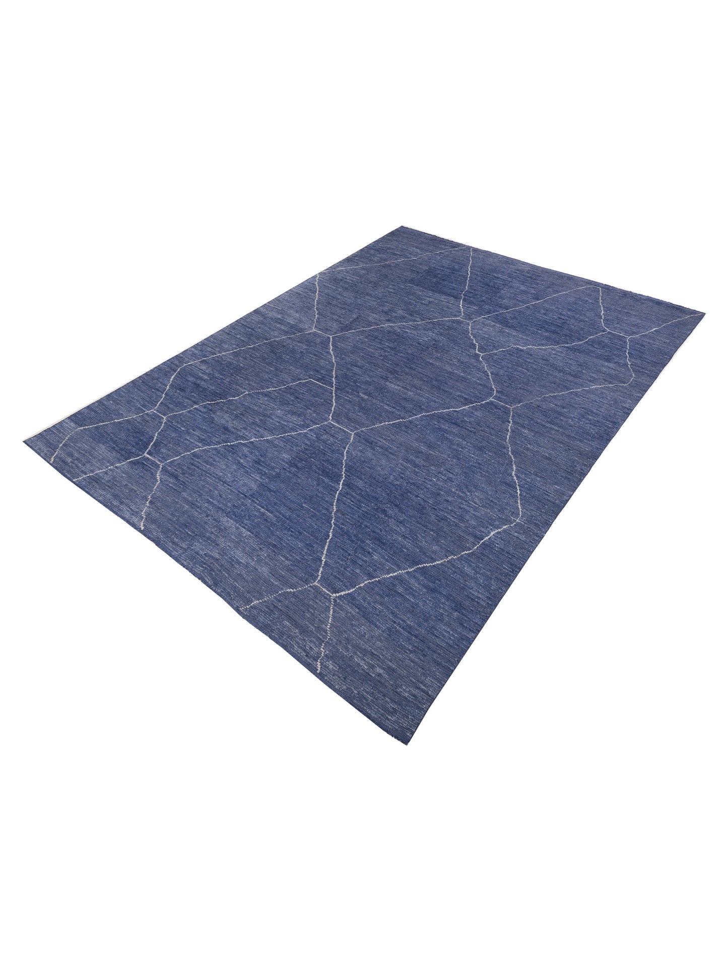 Baskra Jean Blue 11.4x15.3 Hand Knotted Rug