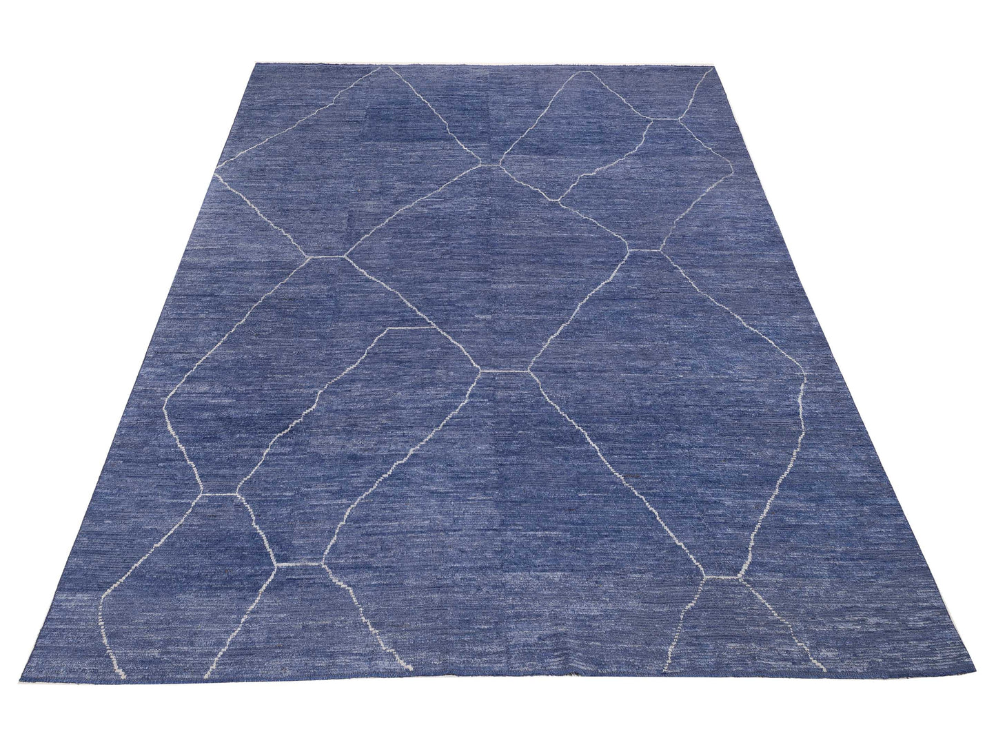 Baskra Jean Blue 11.4x15.3 Hand Knotted Rug
