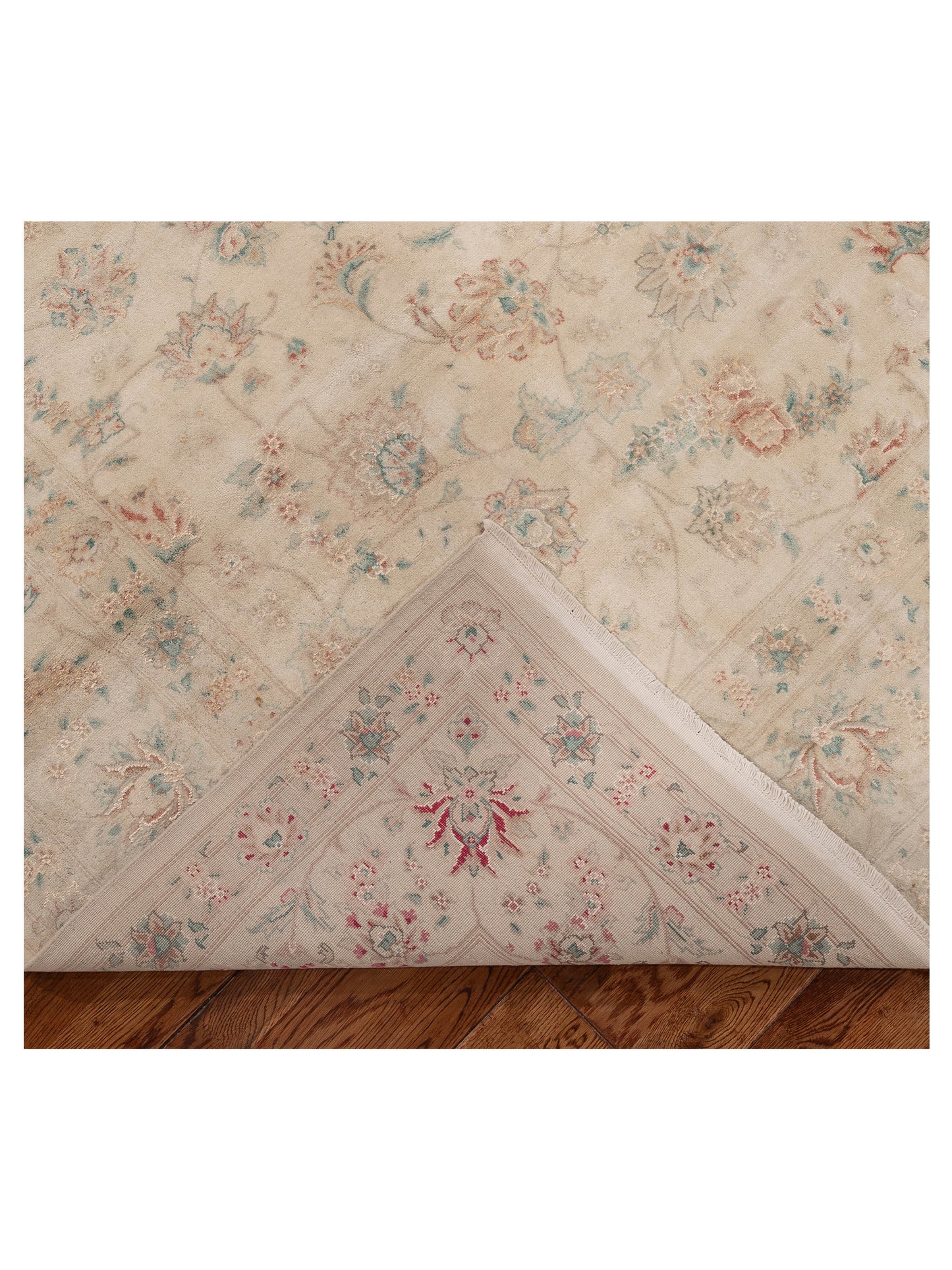 Artalya Ivory Ivory 7.10x9.7 Hand Knotted Rug