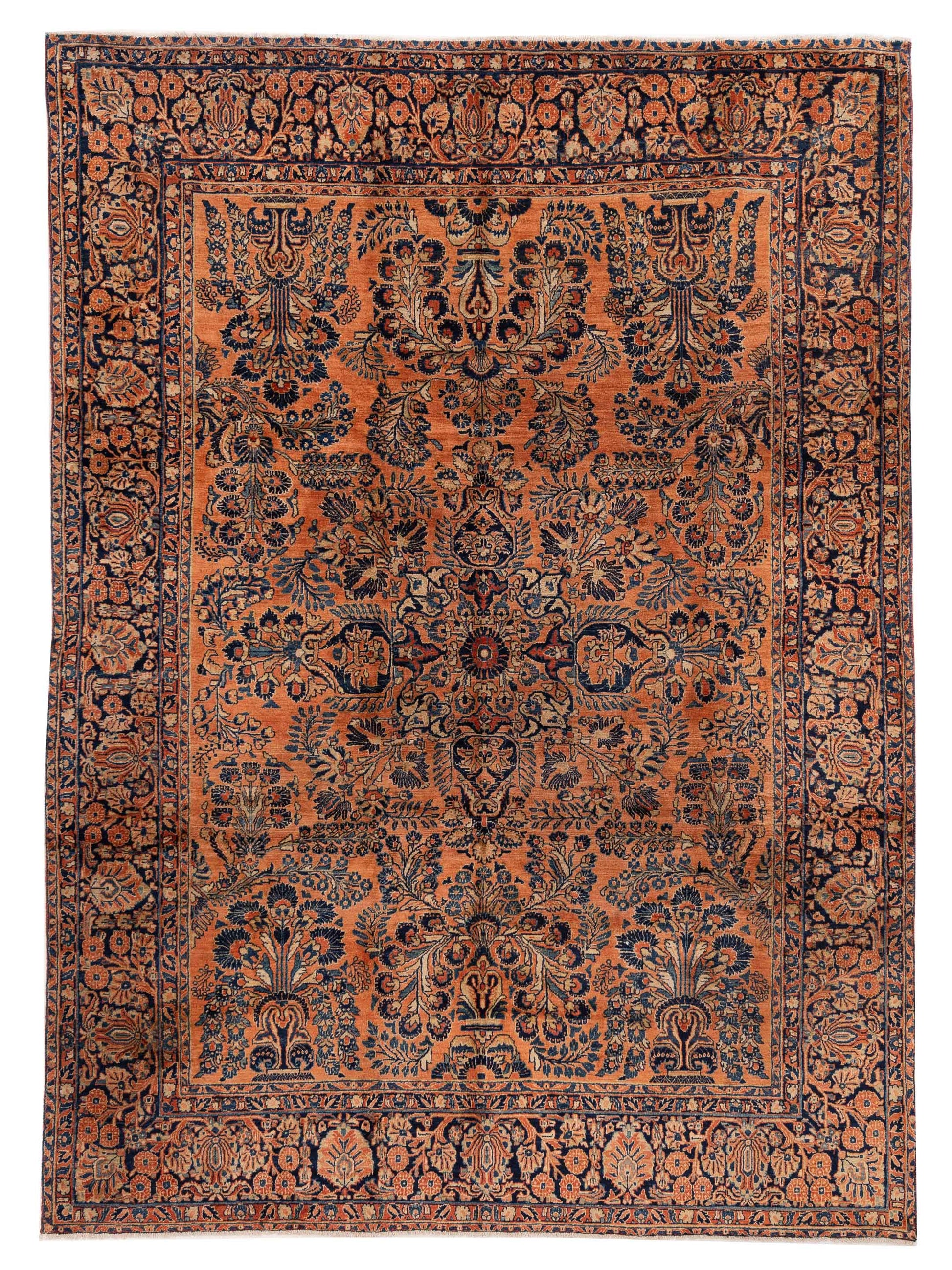 Pasha Antique Heirloom  Orange Blue Transitional