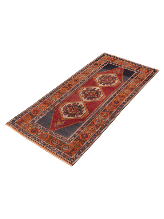 Nomadra Red Orange 4.1x8.8 Hand Knotted Rug
