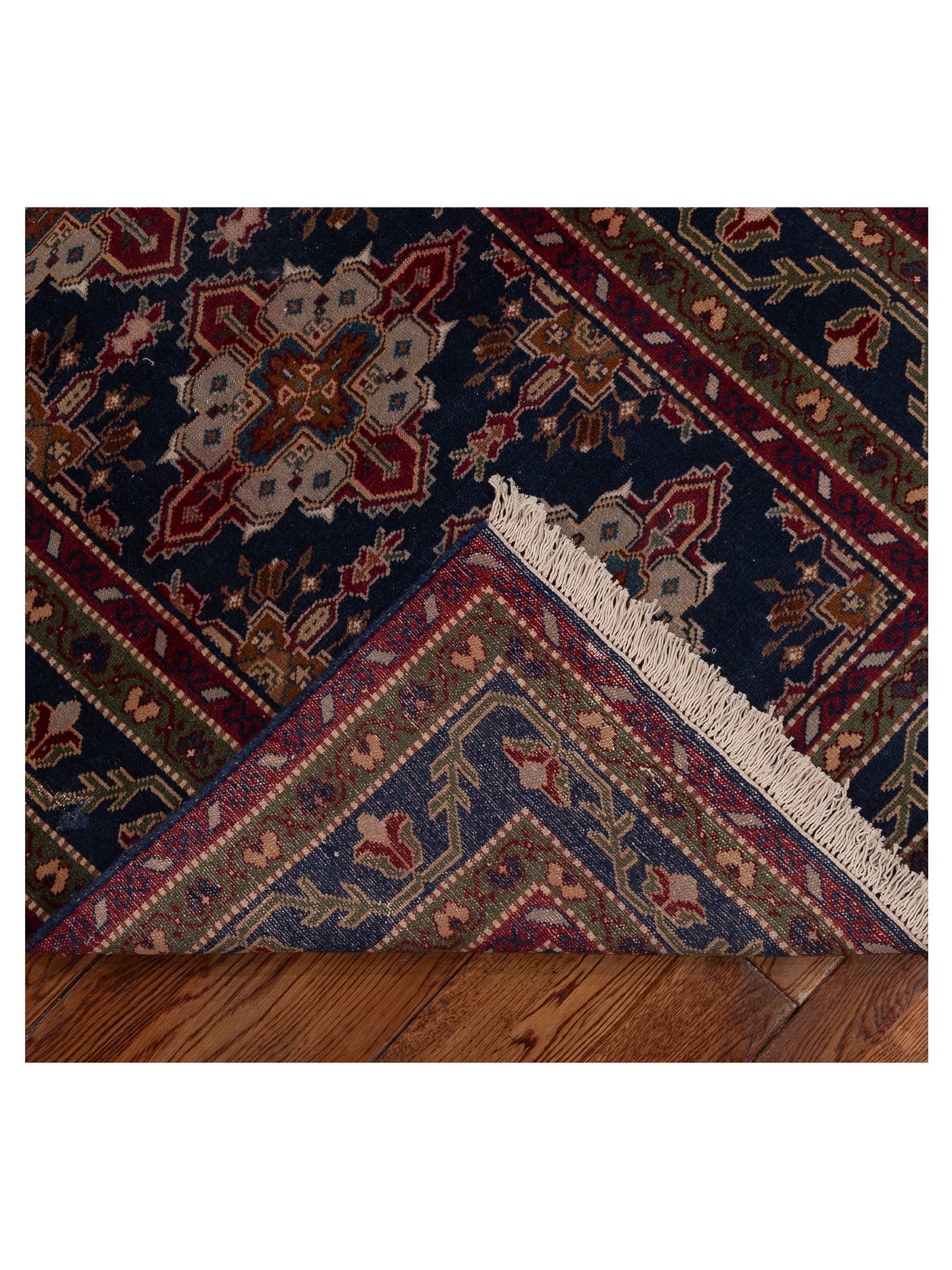 Antiqua Loom Blue Green 3.1x10.1 Hand Knotted Rug