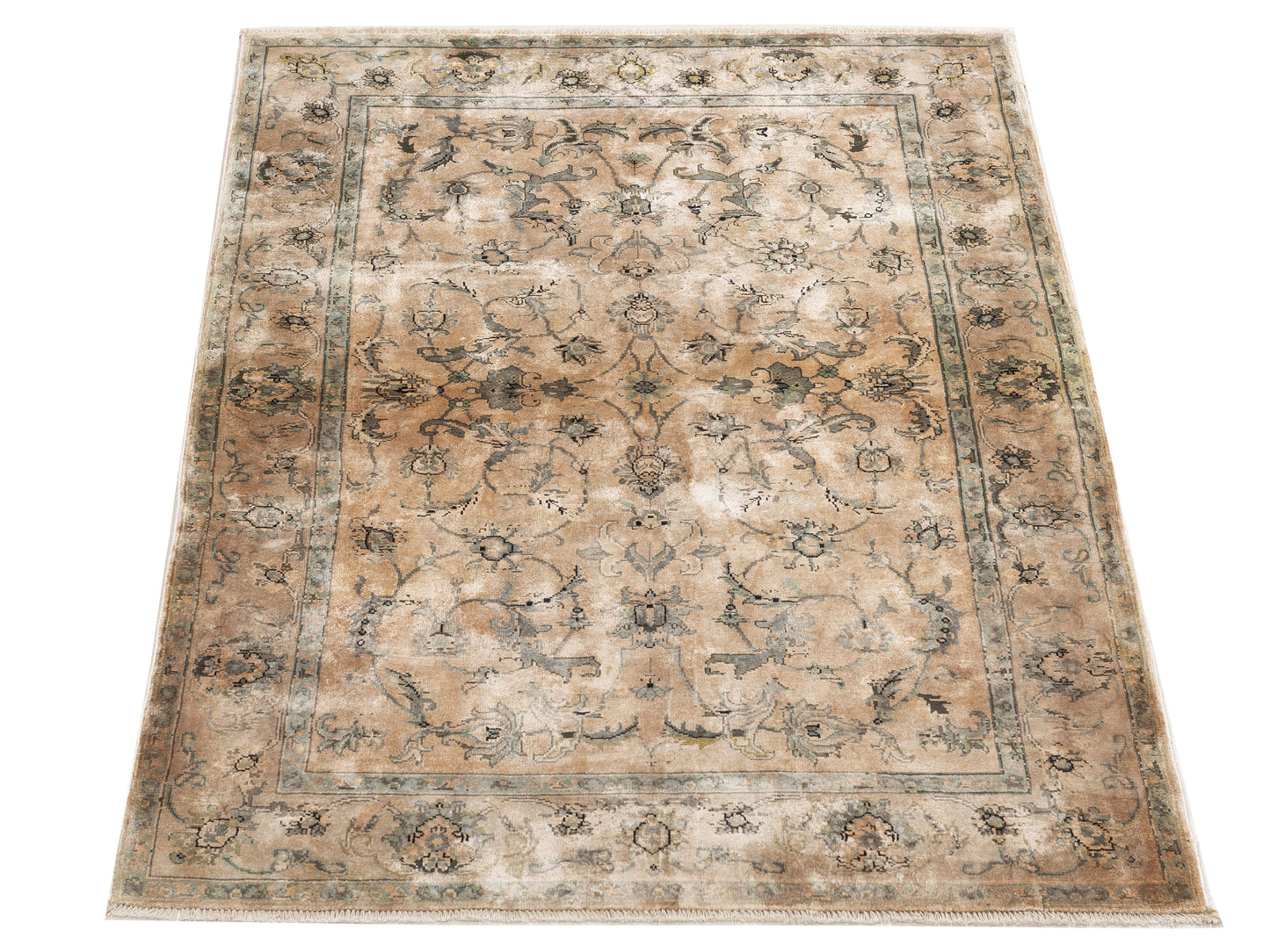 Javira Beige Beige 3.11x6.2 Hand Knotted Rug