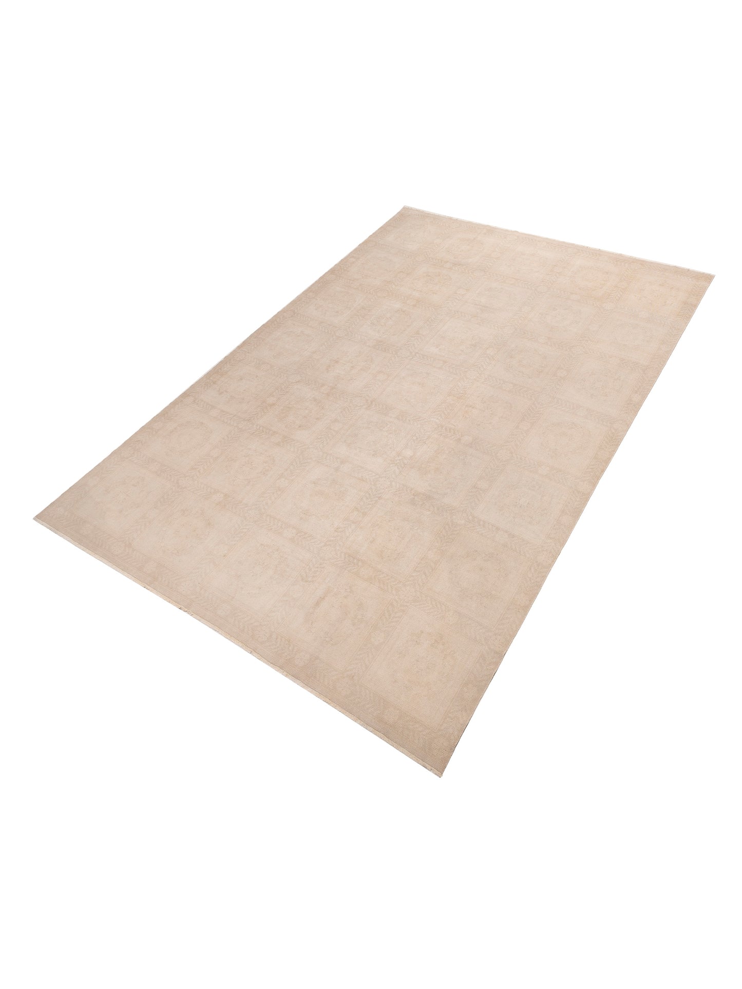 Vintage Beige Beige 10.3x15 Hand Knotted Rug