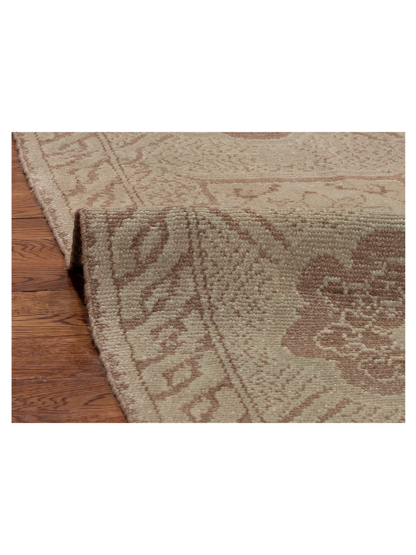 Vintage Beige Beige 10x12.4 Hand Knotted Rug