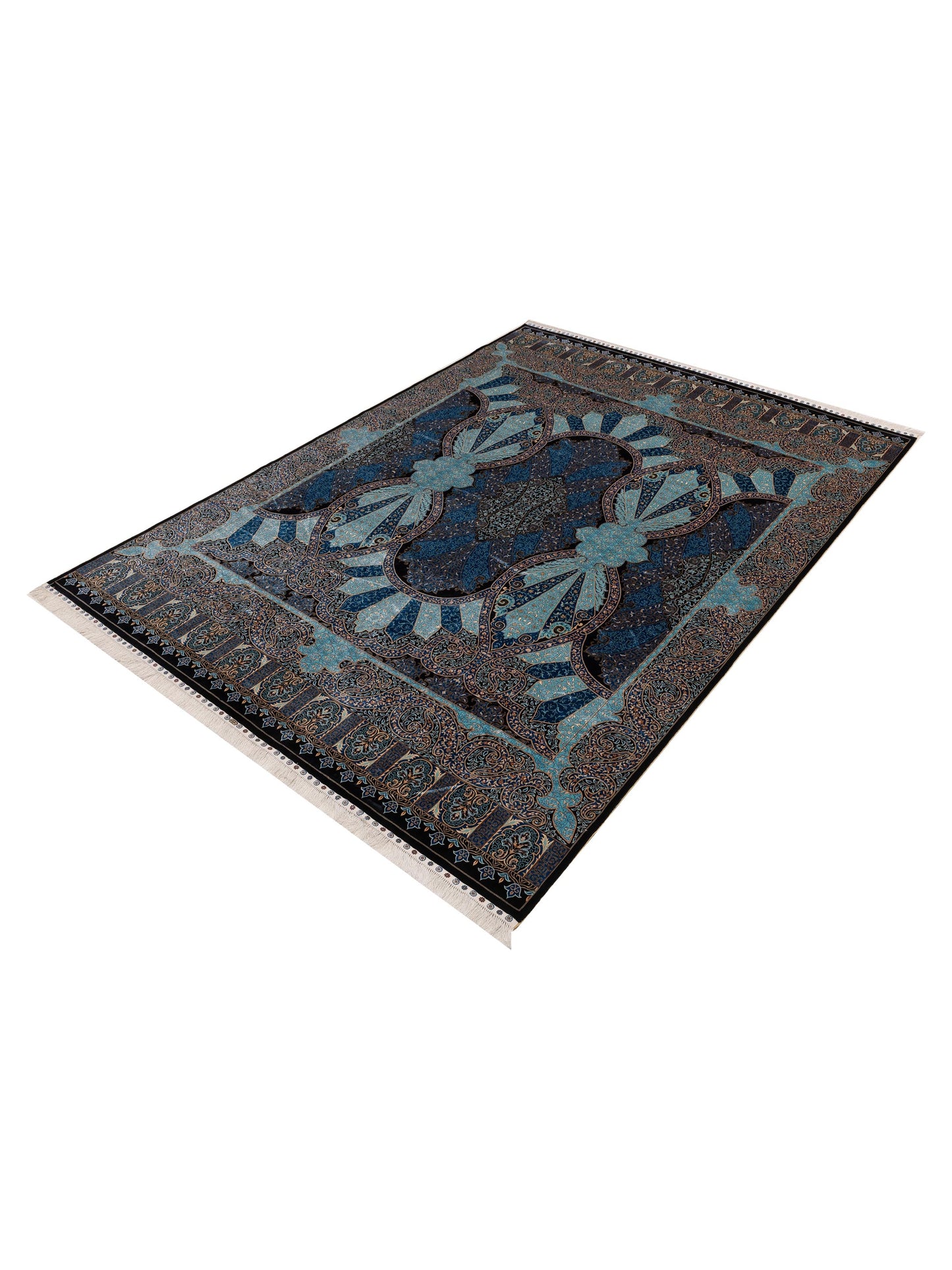 Serelis Blue Blue 9x12.3 Hand Knotted Rug