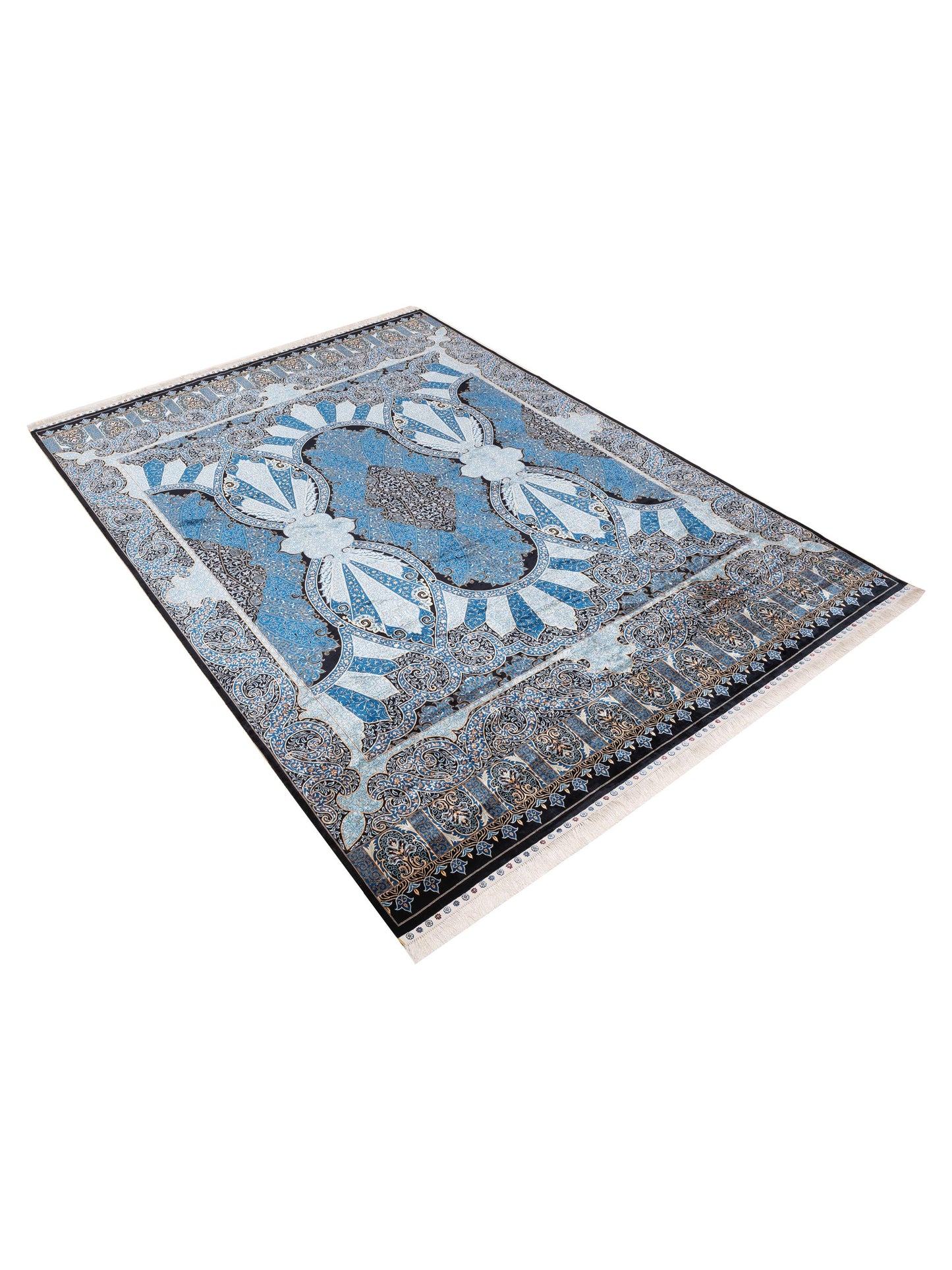 Serelis Blue Blue 9x12.3 Hand Knotted Rug