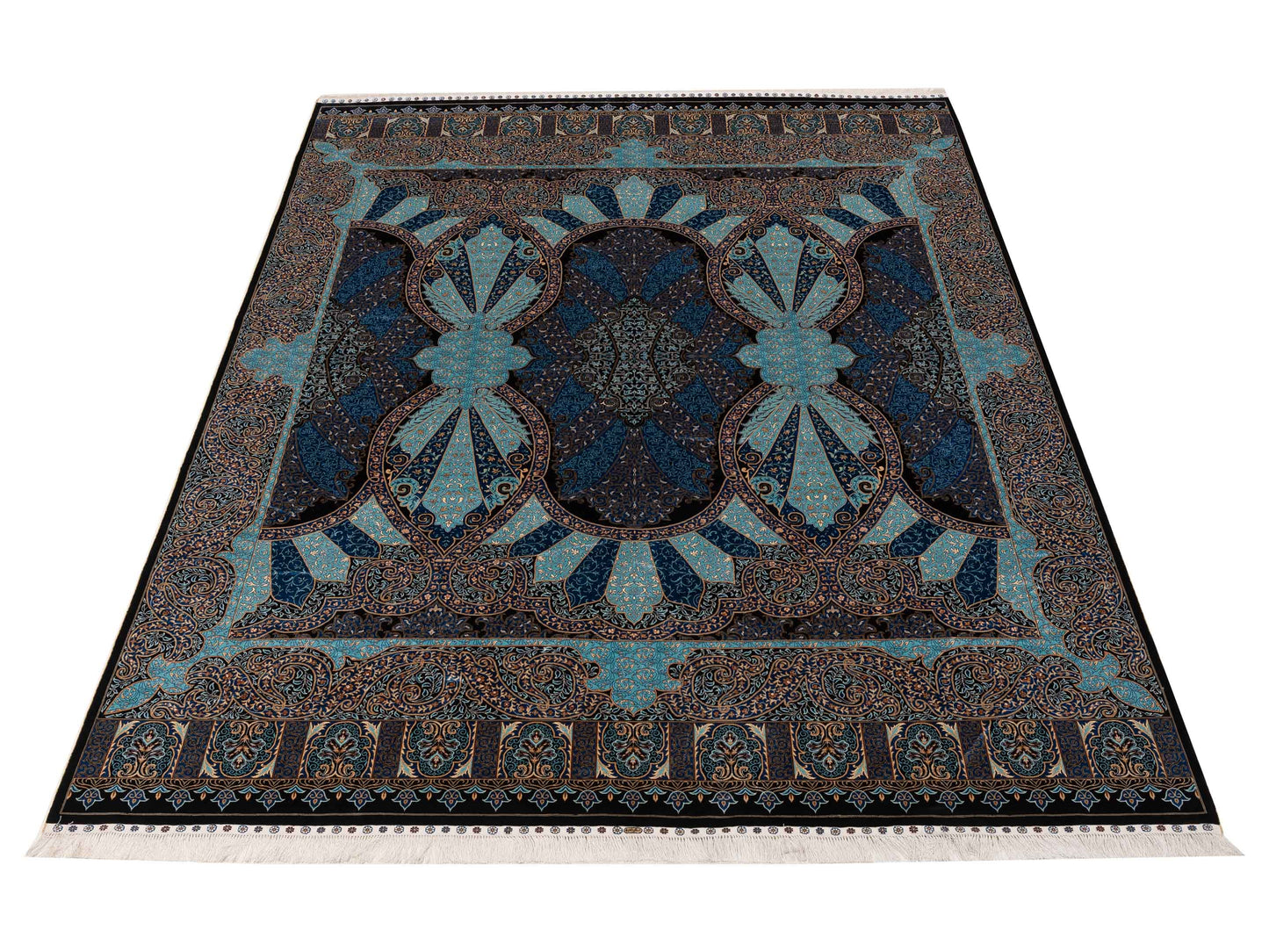 Serelis Blue Blue 9x12.3 Hand Knotted Rug