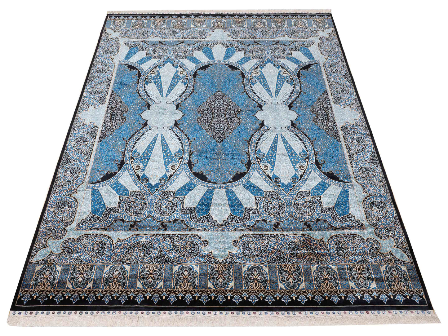 Serelis Blue Blue 9x12.3 Hand Knotted Rug