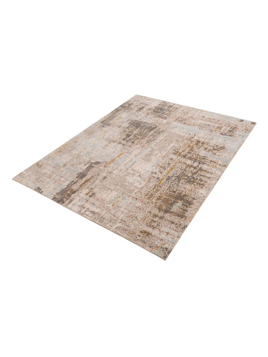 Tenzari Ivory 8x10 Hand Knotted Rug