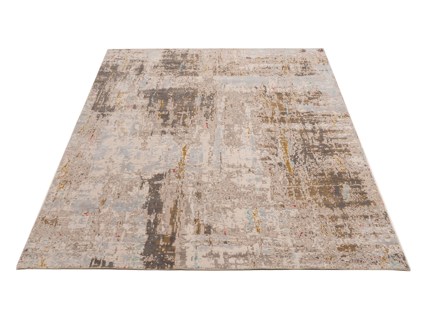 Tenzari Ivory 8x10 Hand Knotted Rug