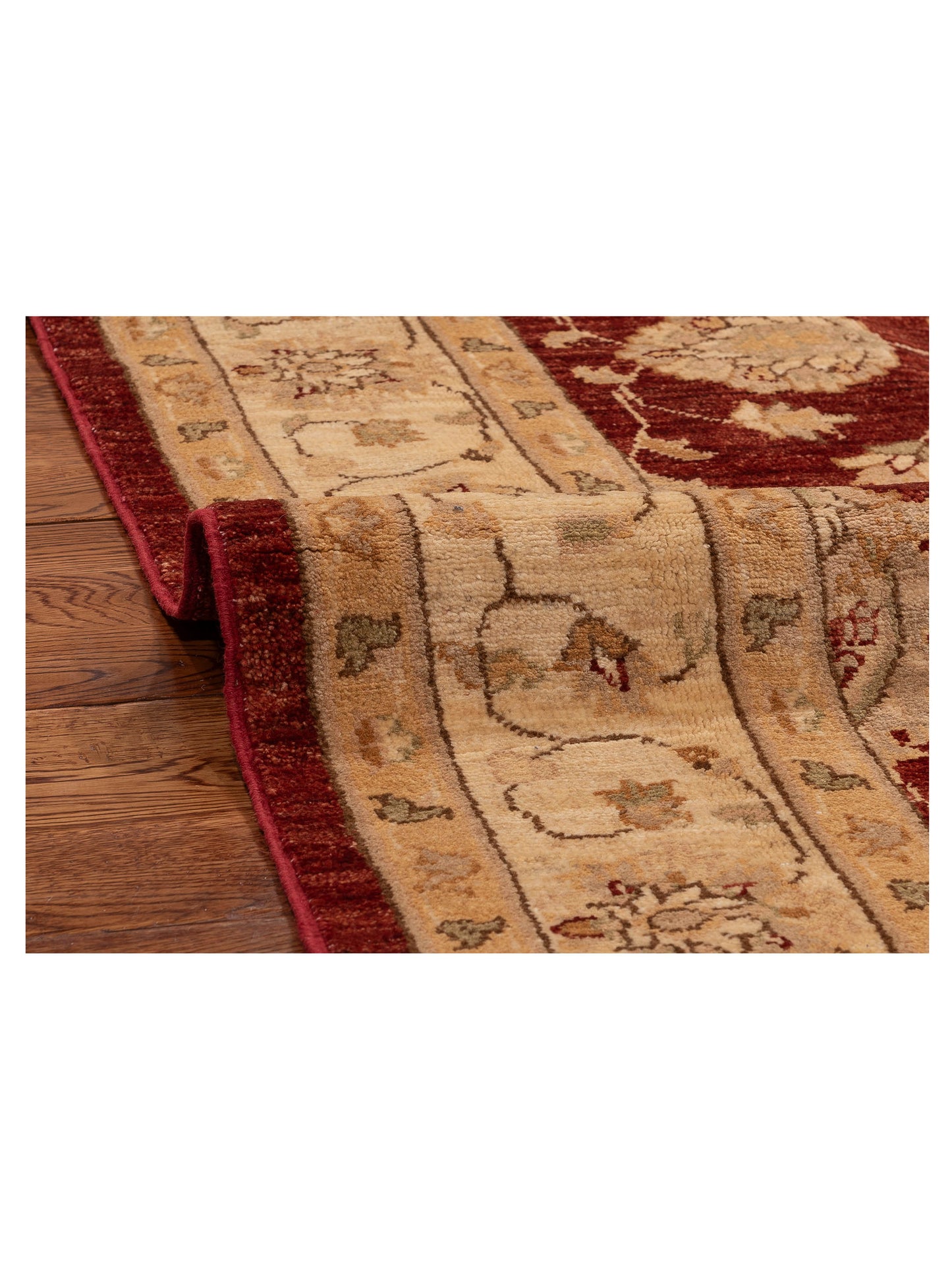 Oushak Rust Gold 3x13.5 Hand Knotted Rug