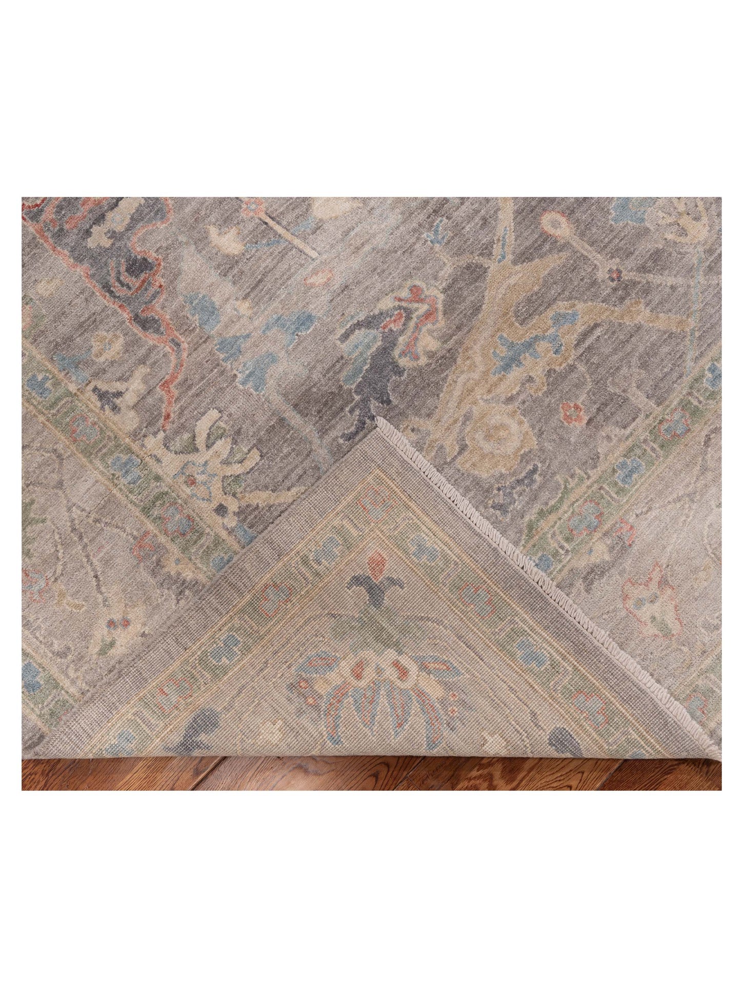 Oushak Gray Light Gray 8.3x8.3 Hand Knotted Rug