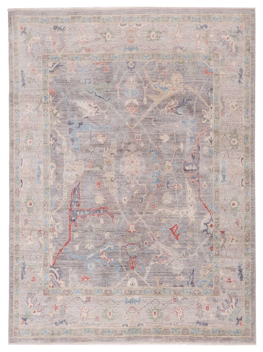 Pasha Anadol Oushak  Gray Light Gray Traditional